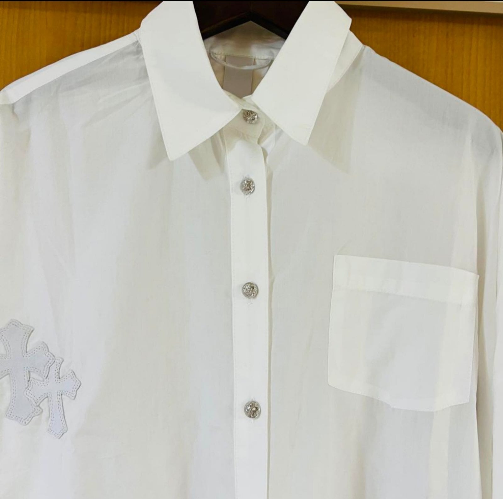 CHROME HEARTS クロムハーツ マハルキタ S ホワイト シャツ | chromehearts