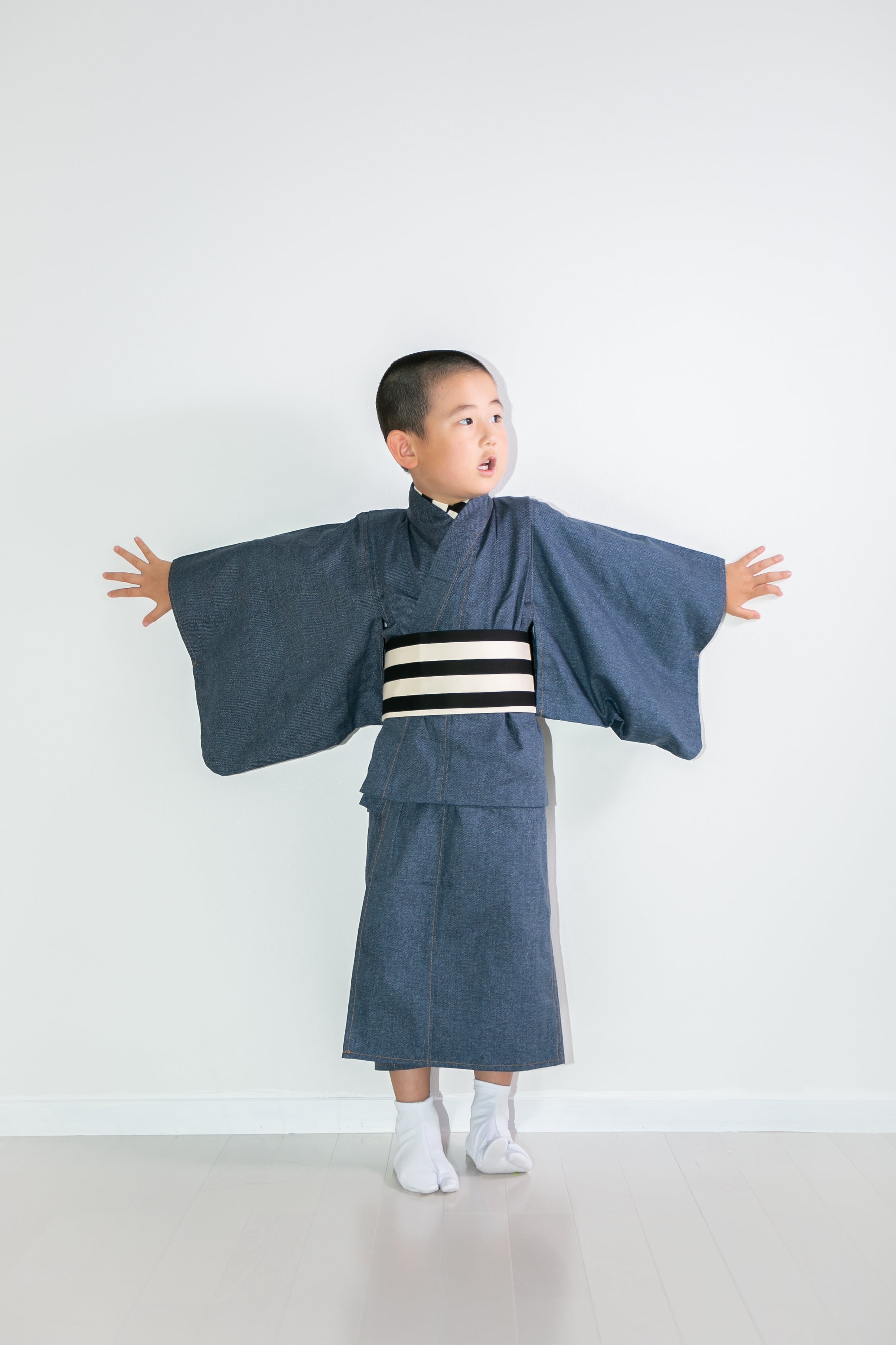 再販！デニム 男子 羽織袴7点セット | きものであそぼ by 富士山着物工房
