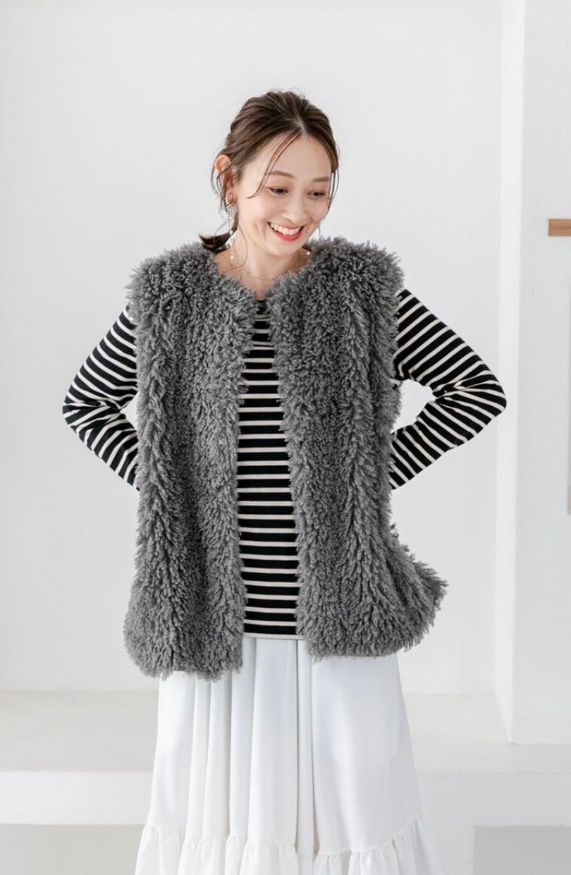 poodle fur vest | mite