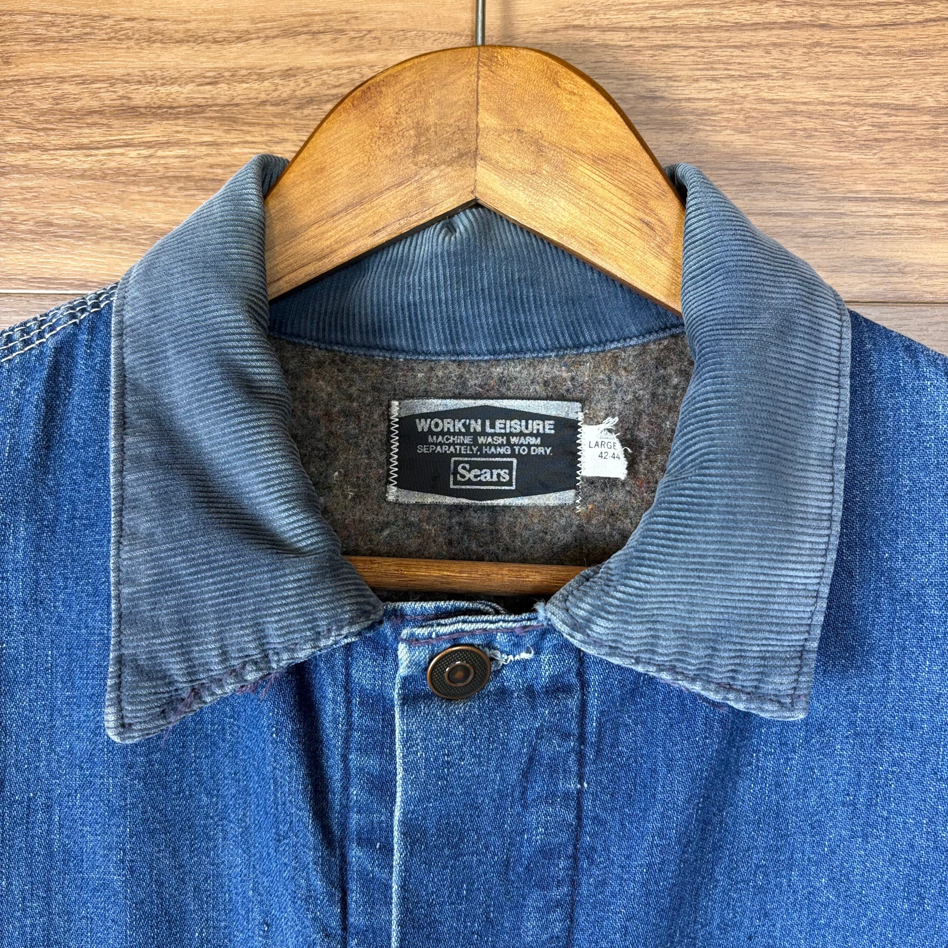 70s Sears シアーズ ブランケット付き デニム カバーオール サイズ 42