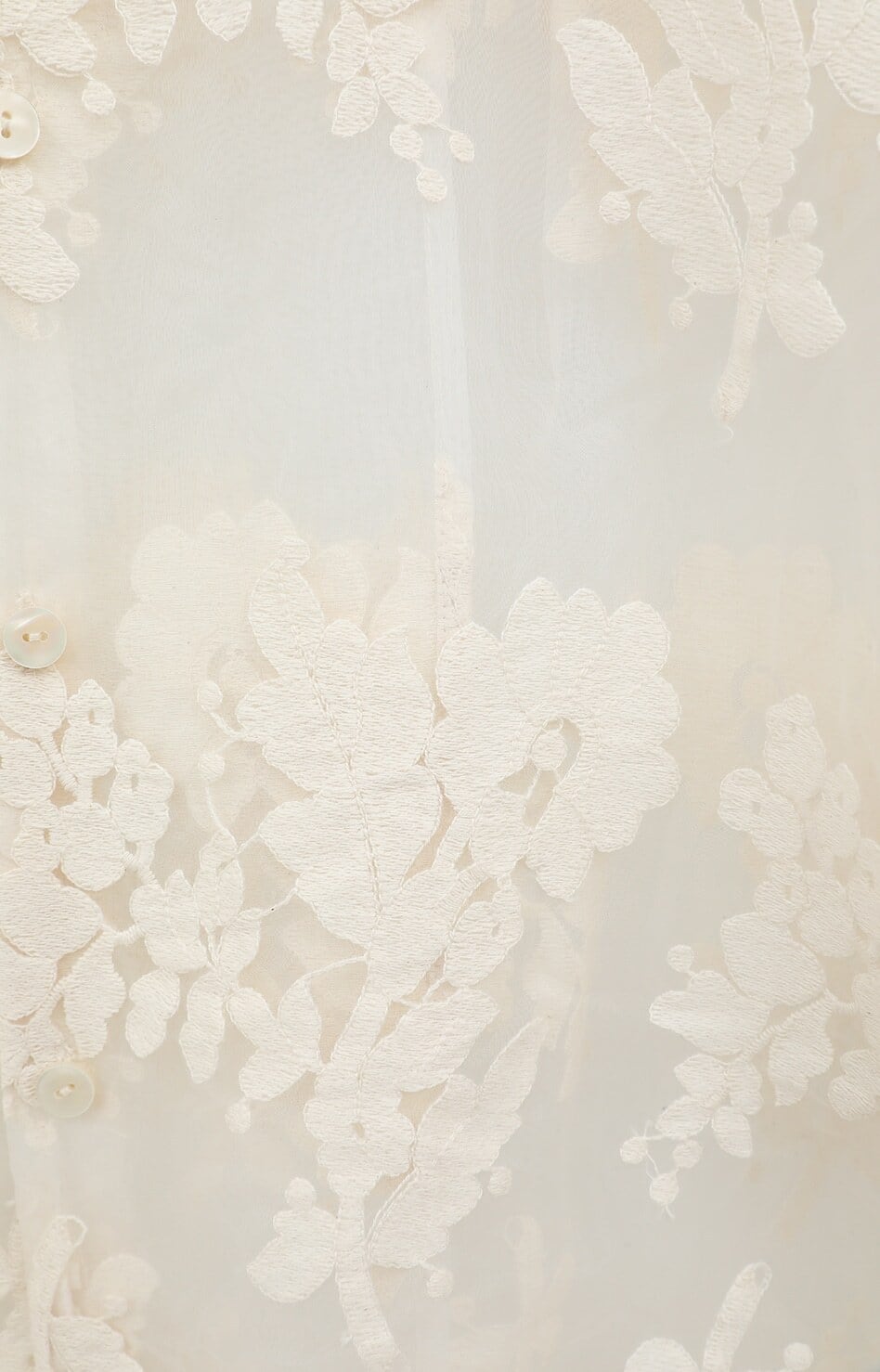 CLANE(クラネ) SHEER FLOWER LACE SHIRTS IVORY | サウスオレンジ