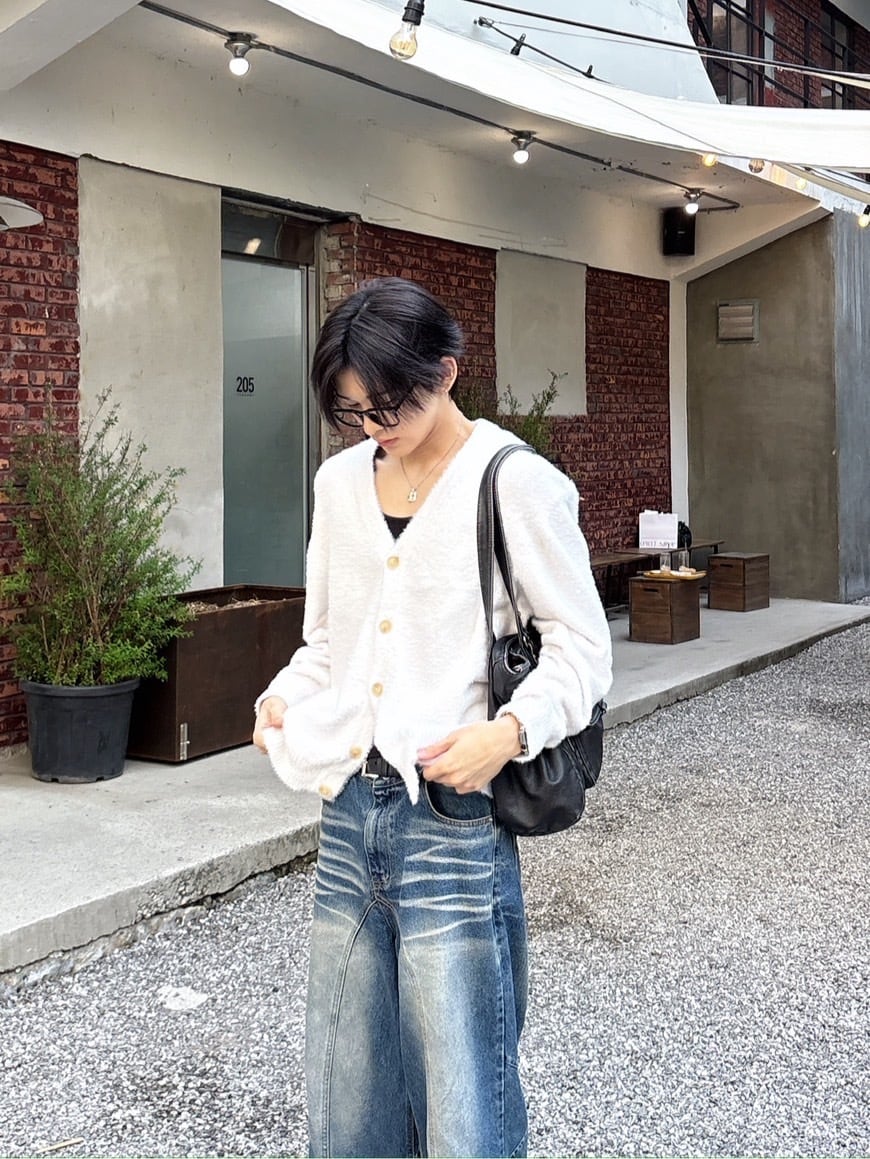 即納】RADIANT Mohair cardigan | 韓国ファッション セレクトショップ