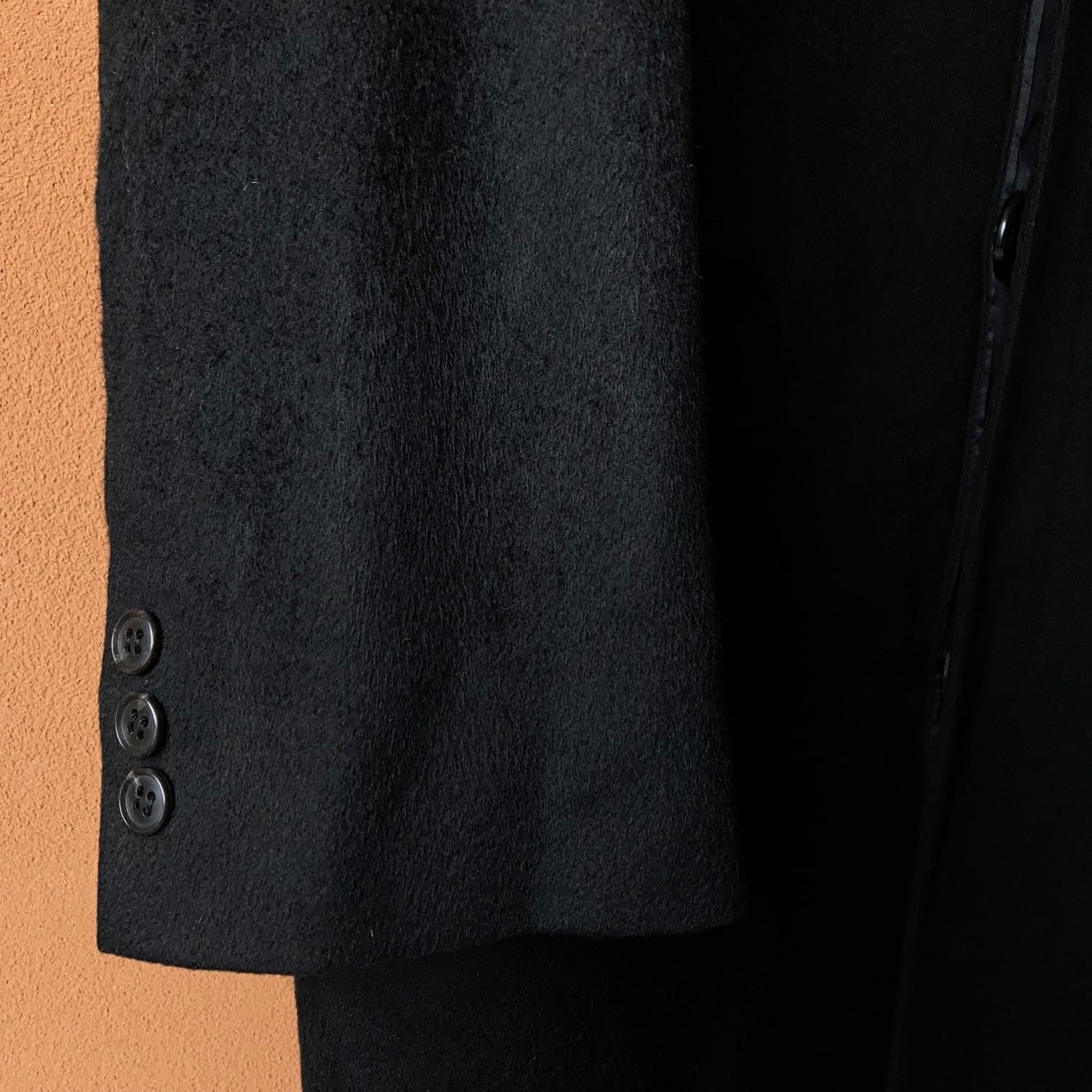 PIERRE BALMAIN 100%カシミヤ ブラックチェスターコート SIZE L