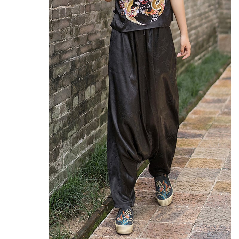 チャイナ サルエルパンツ ブラック zb155 | チャイナ服専門店のchai