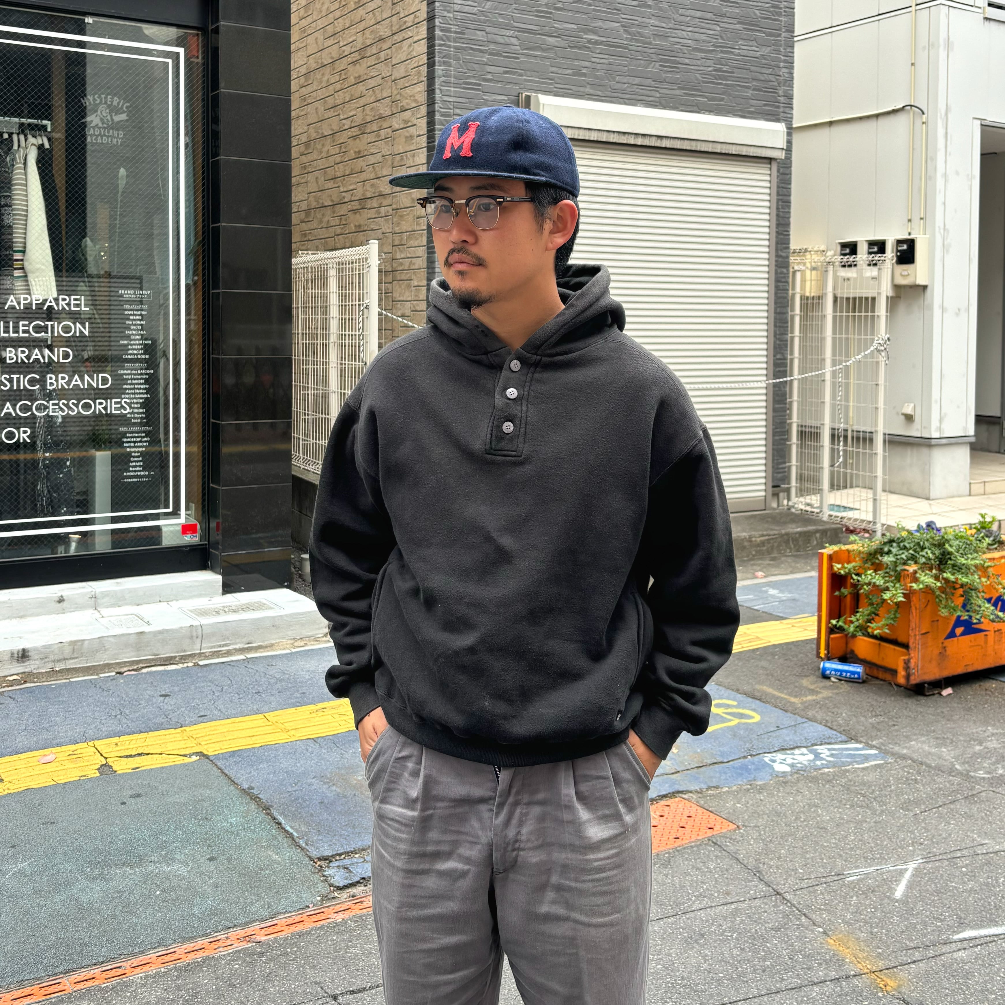 90's USA製 Russell Athletic Henry Neck Pullover Parka L / ラッセル