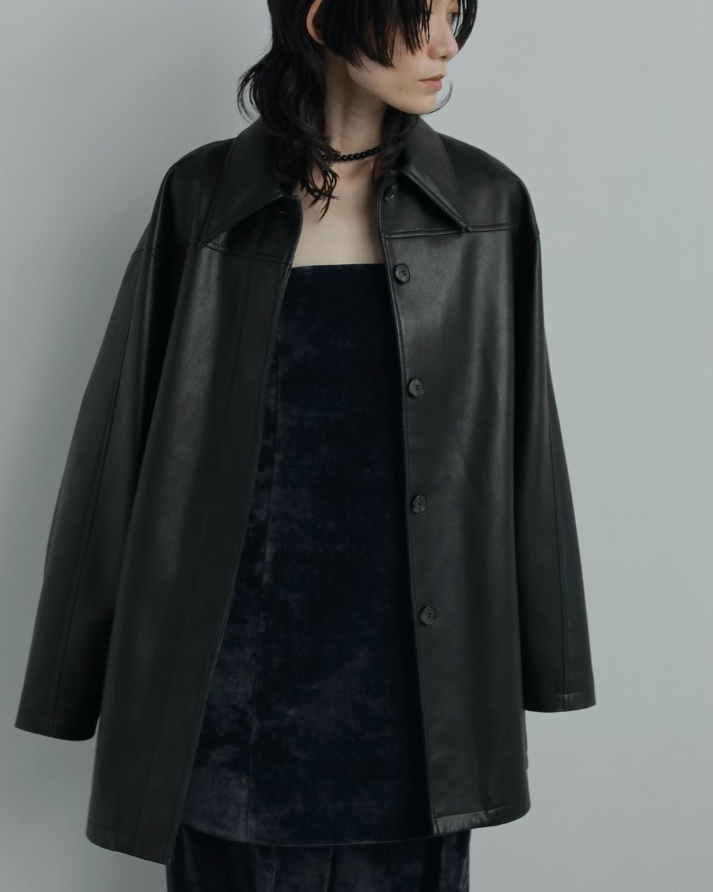 anuke 】Ecoleather Over Jacket | valance 福井｜レディース セレクト