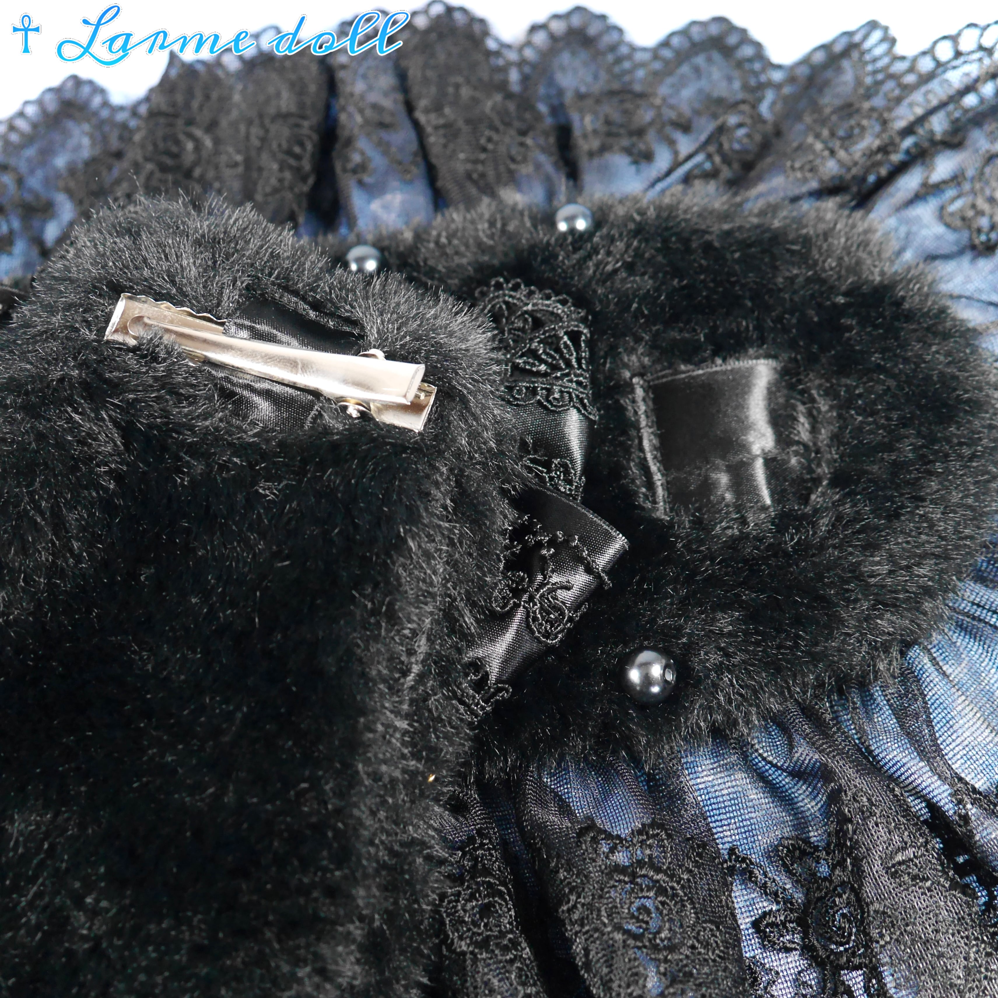 受注生産】《☥》たれうさ耳ファーヘッドドレス(黒) | ☥ Larme doll