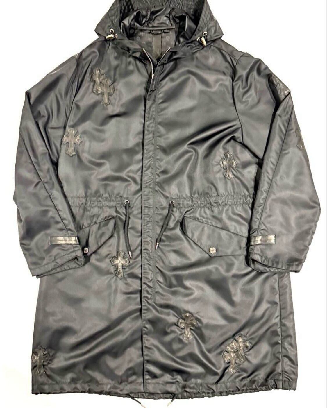 CHROME HEARTS クロムハーツ PUDDLES ナイロン モッズコート クロス
