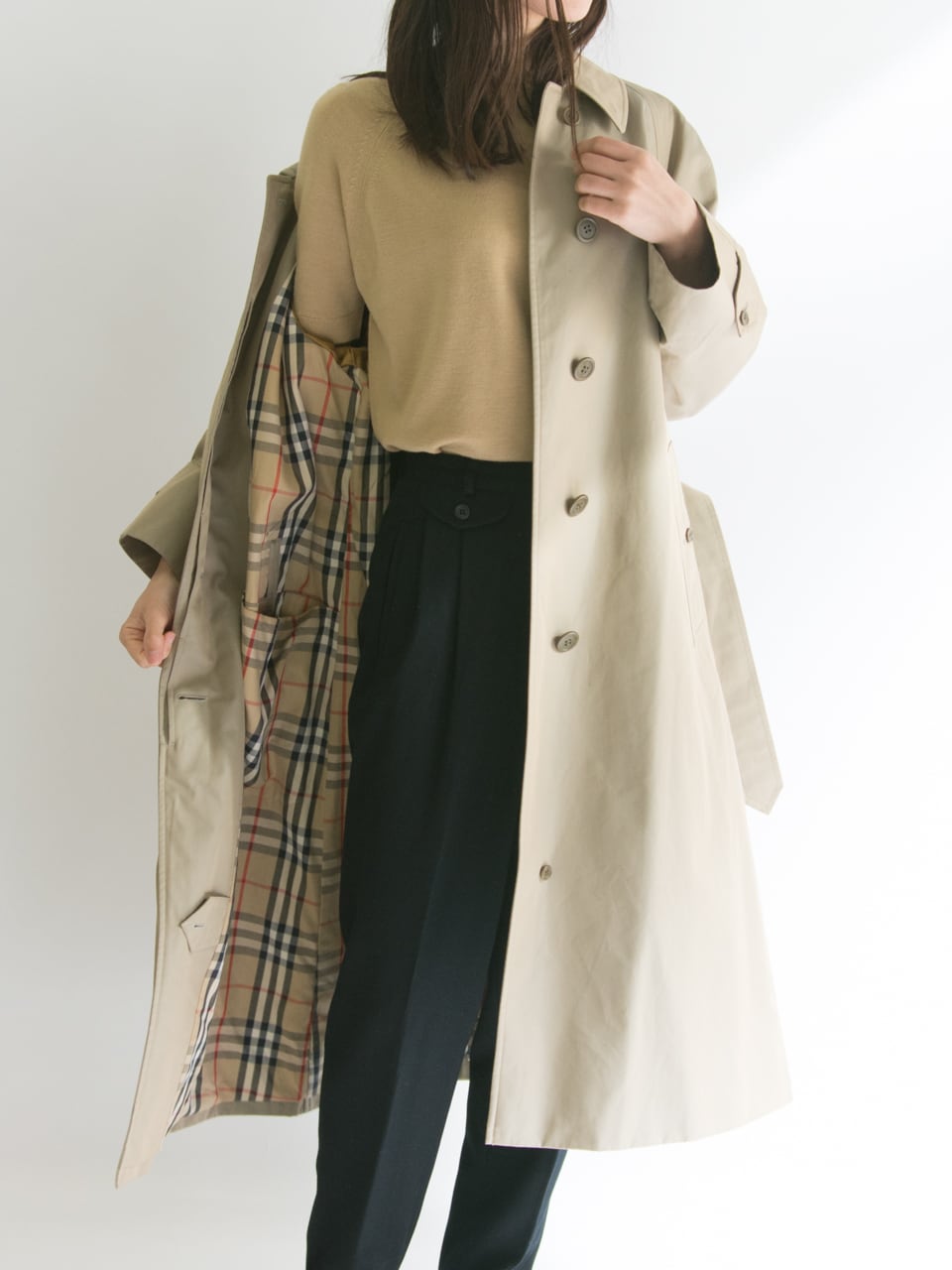 Burberrys】80's Single trench coat（バーバリーズ シングルトレンチ
