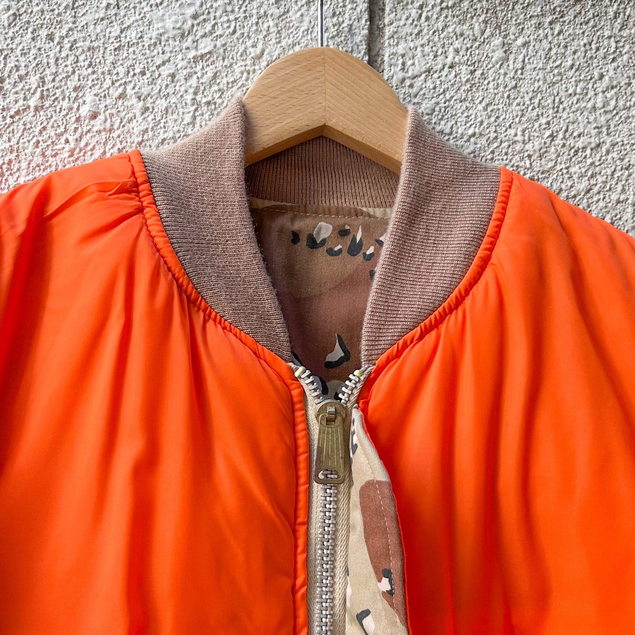 DEADSTOCK 90's CORINTH MA-1 Fright Jacket 6C DESERT CAMO L XL