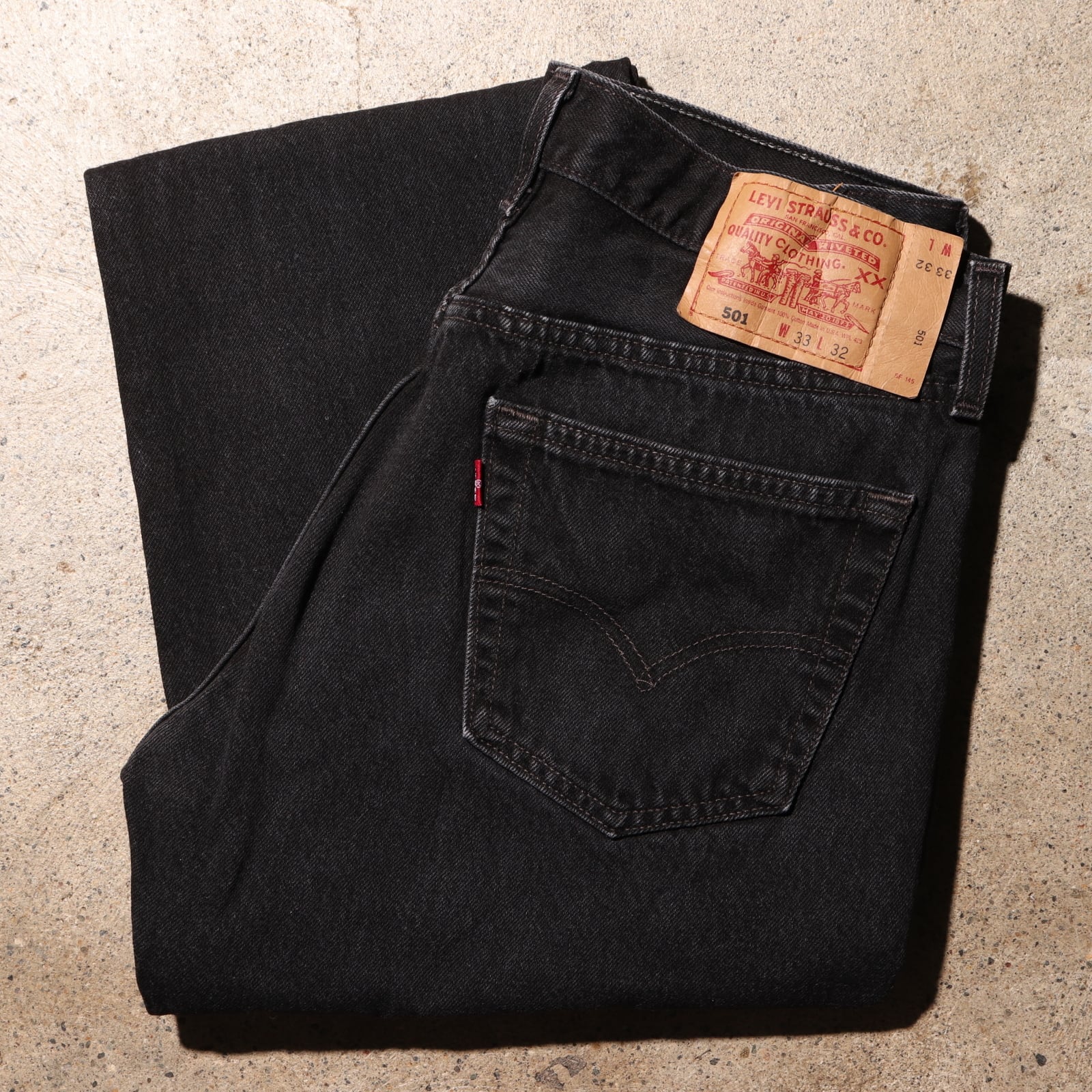 美品 33×32 Levi's 501 USA 97年製 サルファーブラック デニムパンツ