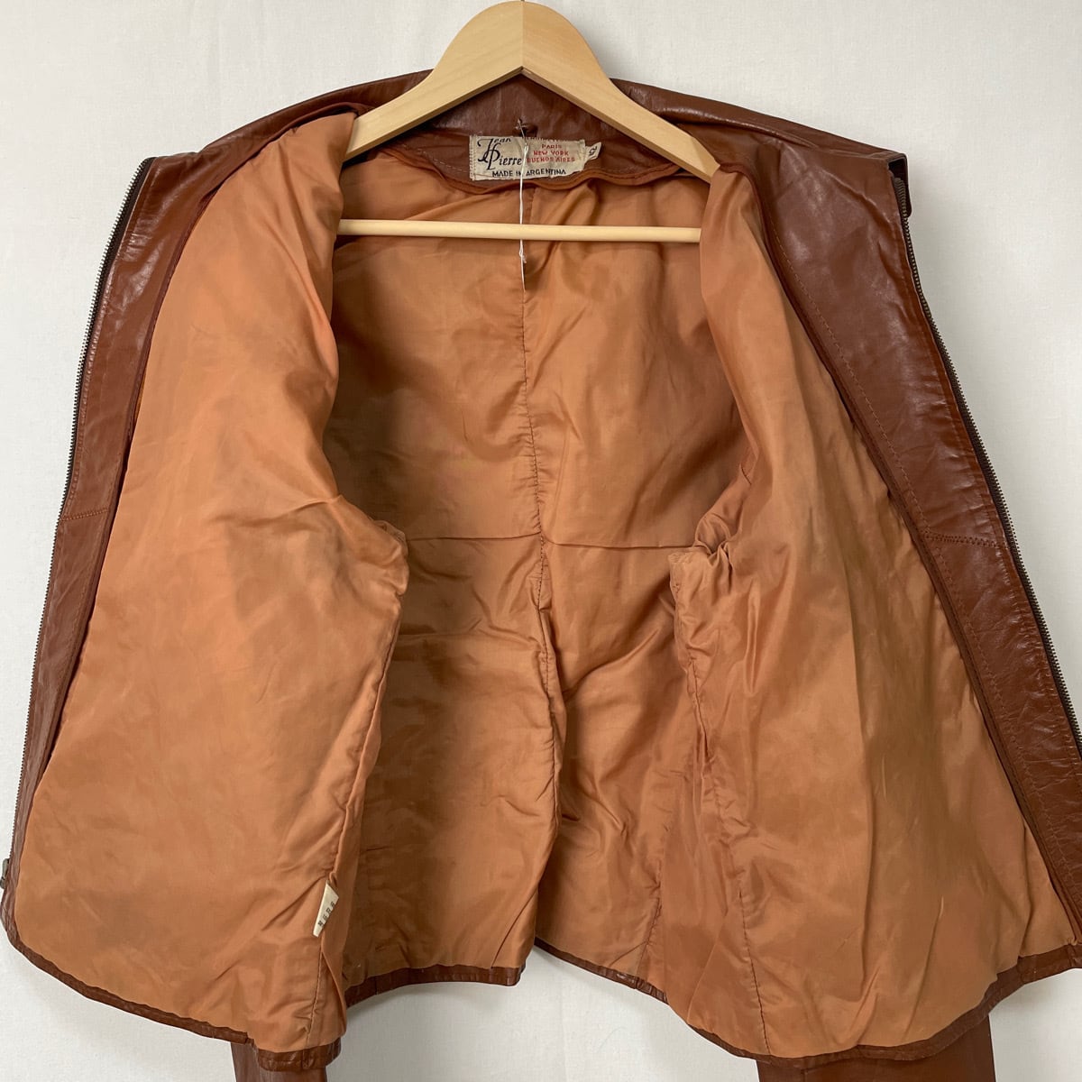 70s Jean Pierre レザージャケット 古着 ヴィンテージ 茶 ブラウン