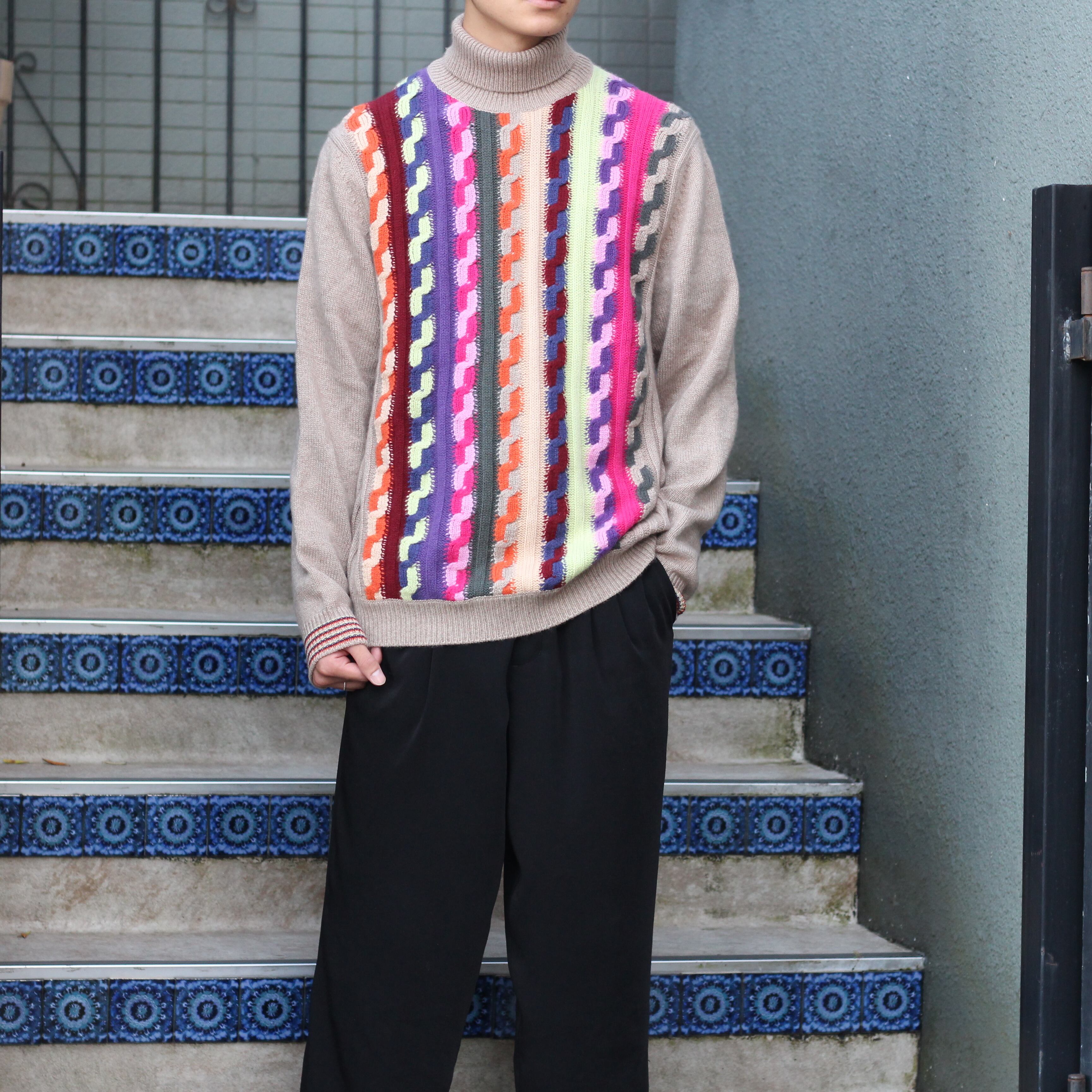 malo CASHMERE100% CHUNKY KNIT MADE IN ITALY/マーロカシミヤ100