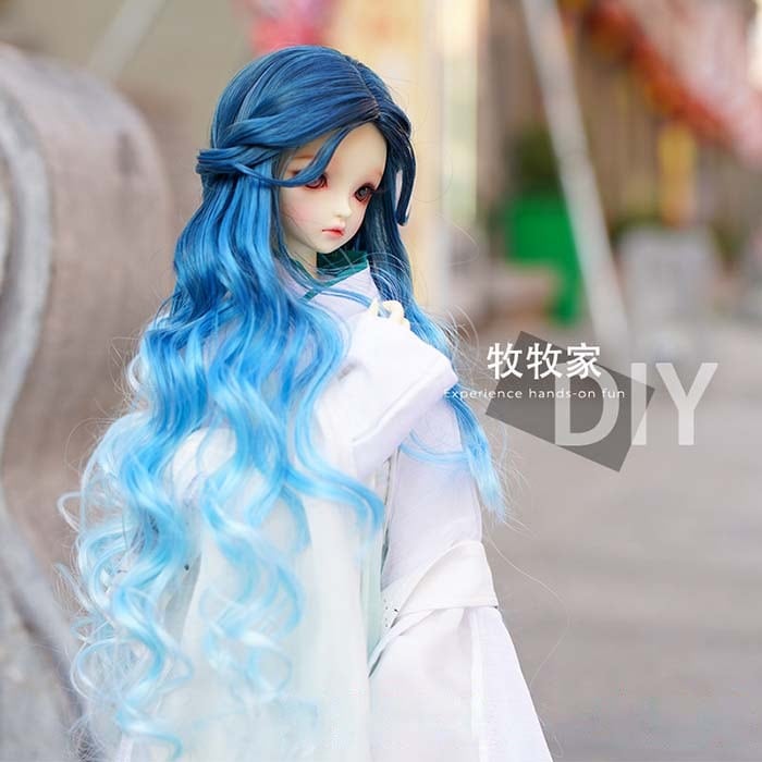 BJDドール用ウィッグ wig ⭐️スーパーロング カーリーヘアー カール
