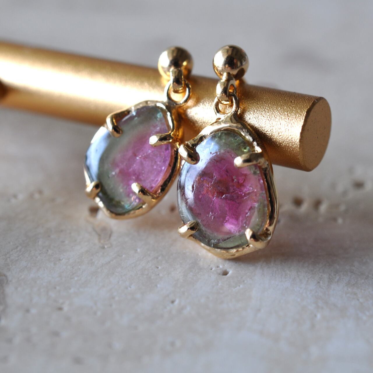 Watermelon Tourmaline ウォーターメロントルマリン ピアス | ETORA