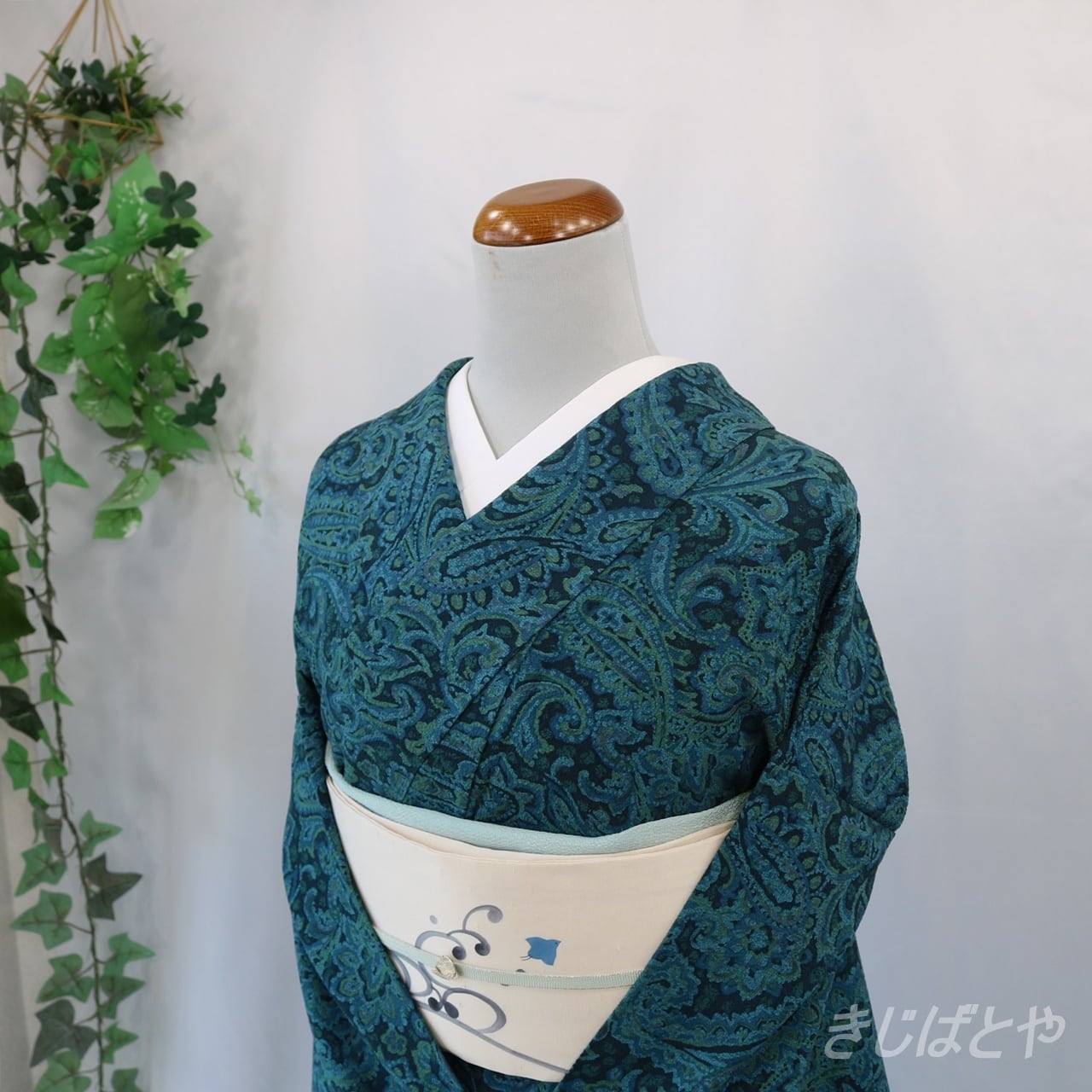 塩沢紬 藍の単衣 | きじばとや