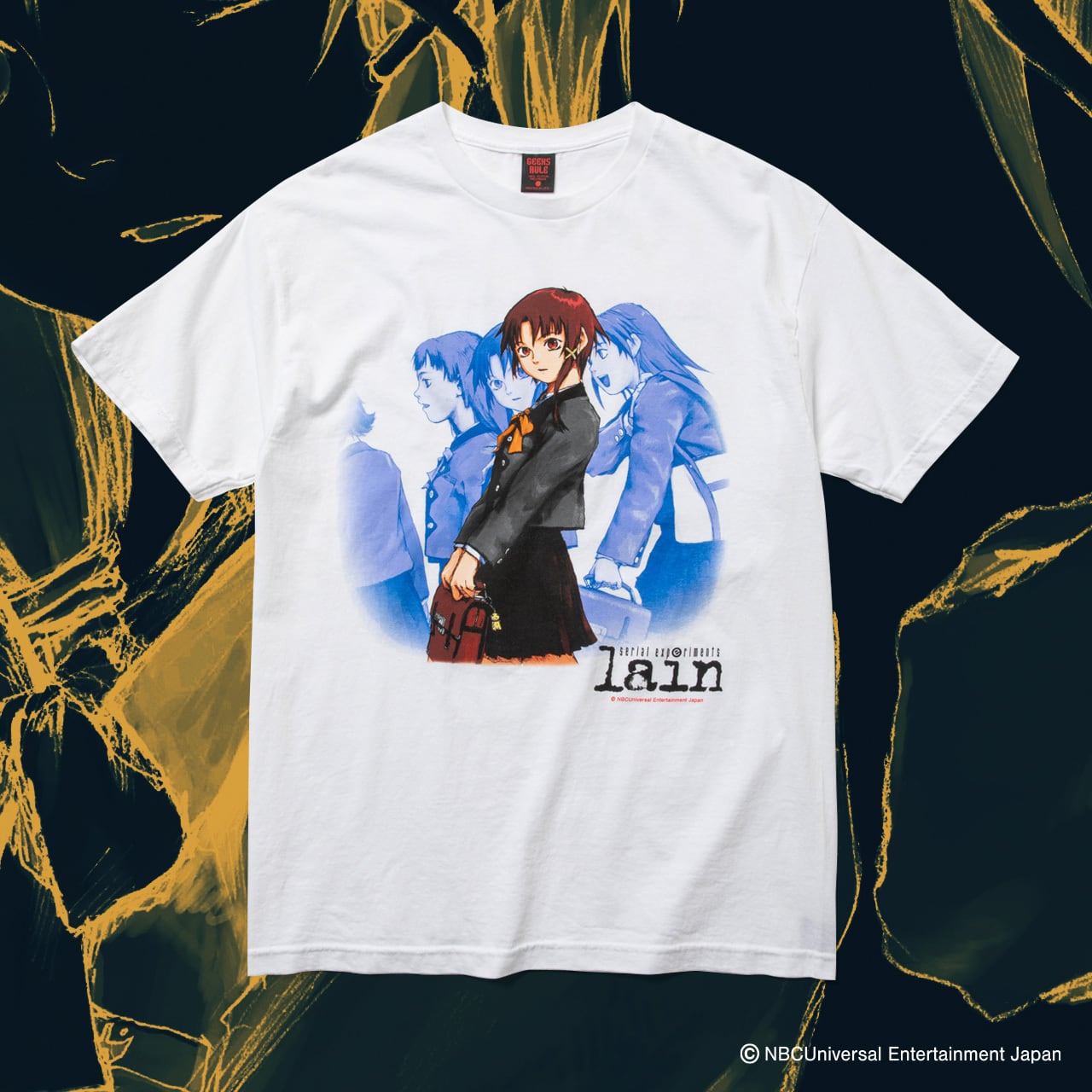 serial experiments lain × GEEKS RULE 12 SILKSCREEN PRINTING T