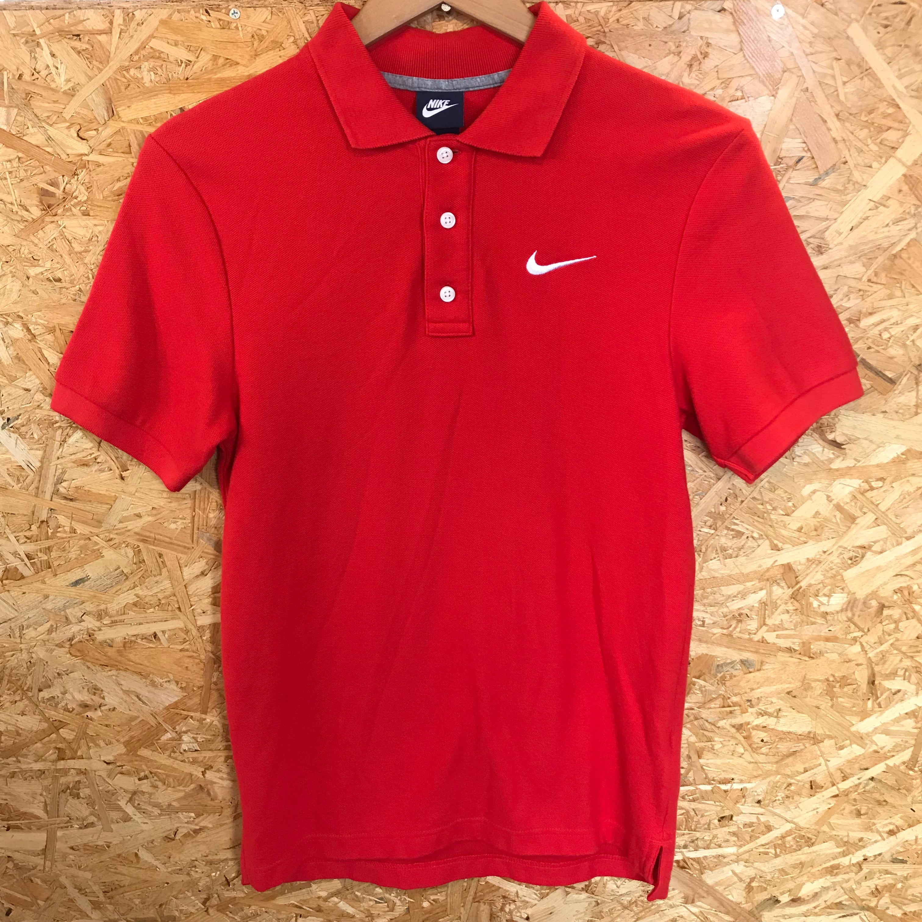 NIKE (ポロシャツ 赤 ワンポイント) | 古着屋TAC