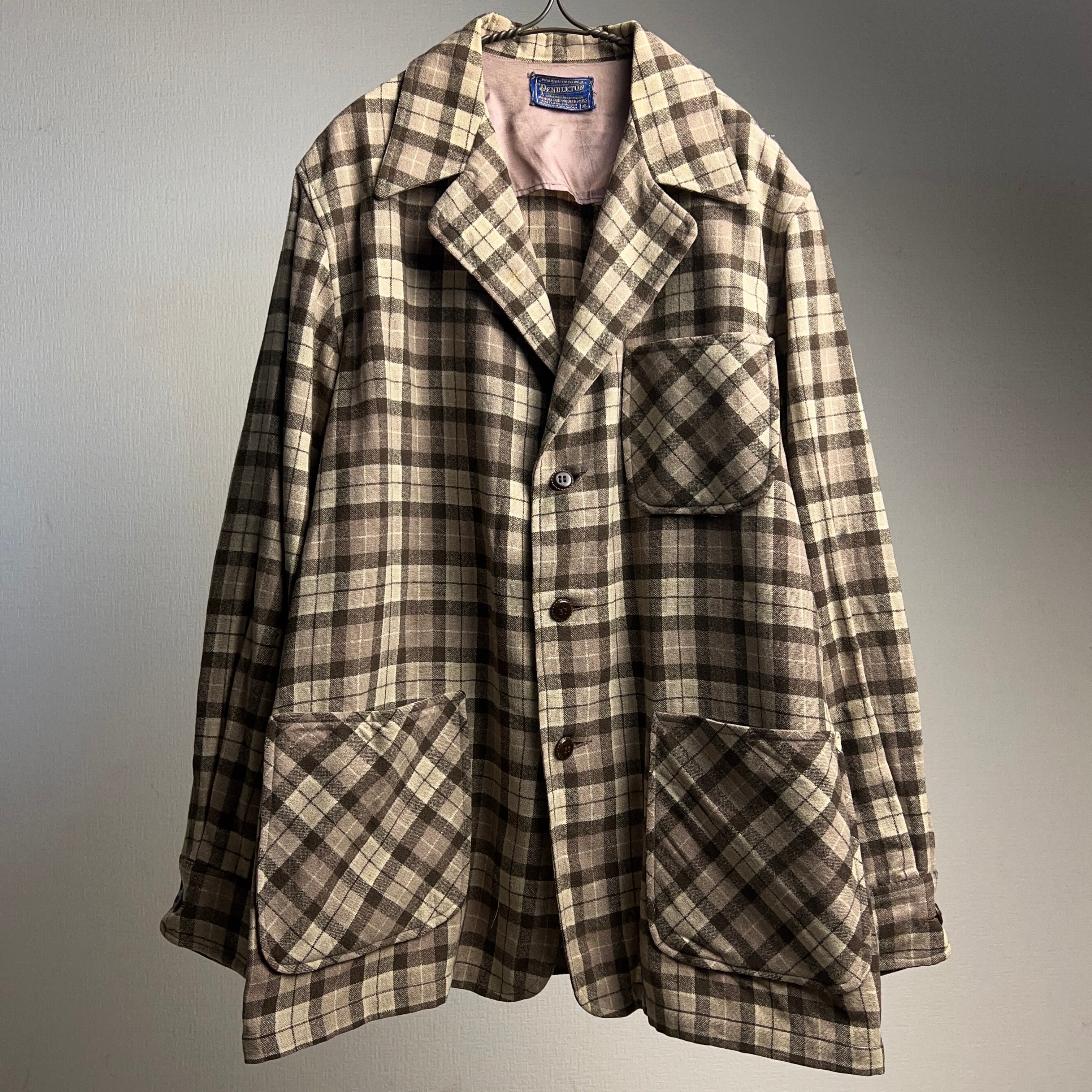 50's~60's PENDLETON Unconstracted Jacket SIZE XL 50年代 60年代