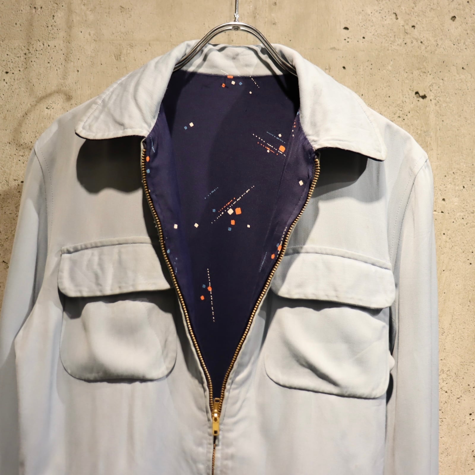 50's Reversible Rayon Gabardine Jacket 