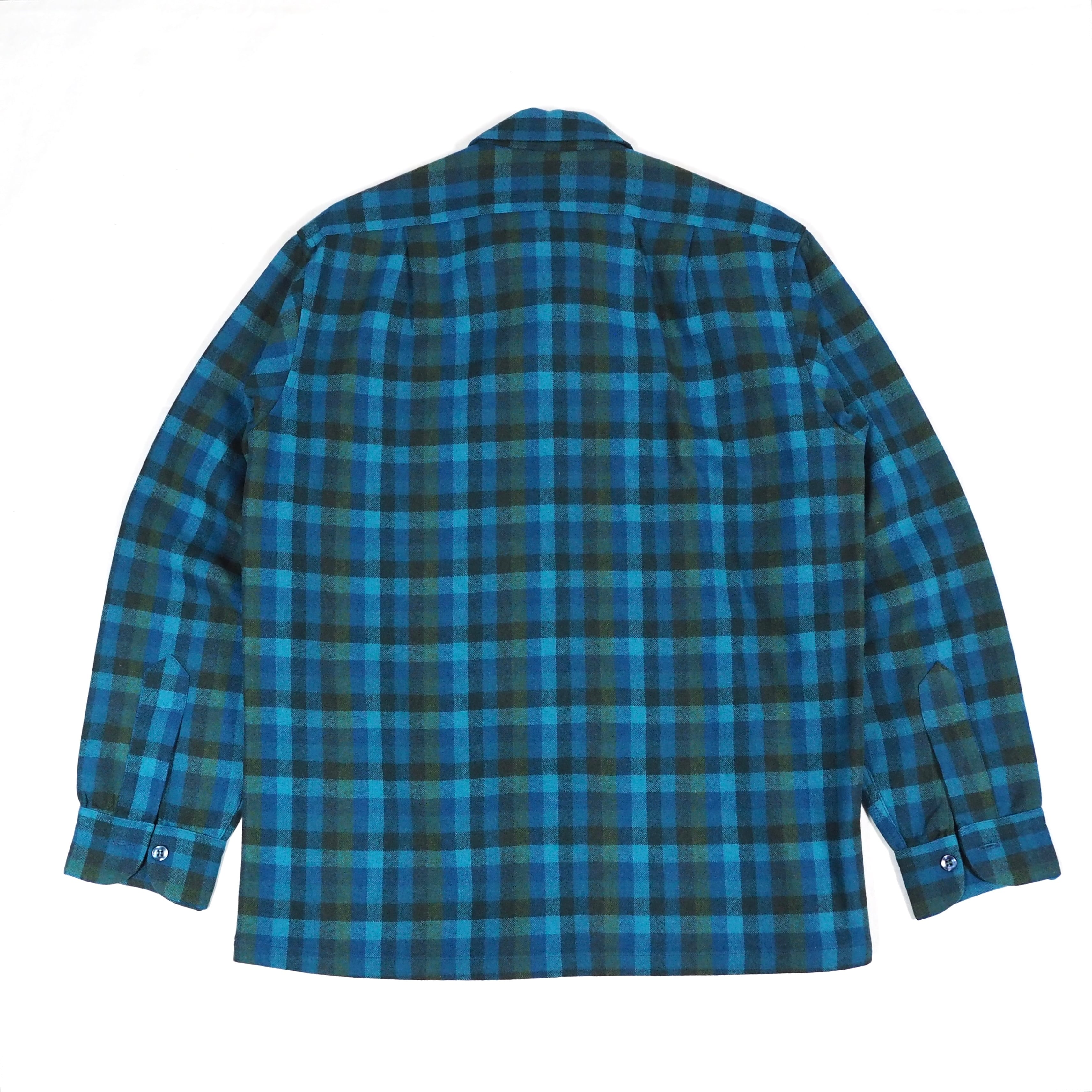 NOS】60's PENDLETON Board shirt M Blue ペンドルトン ボードシャツ