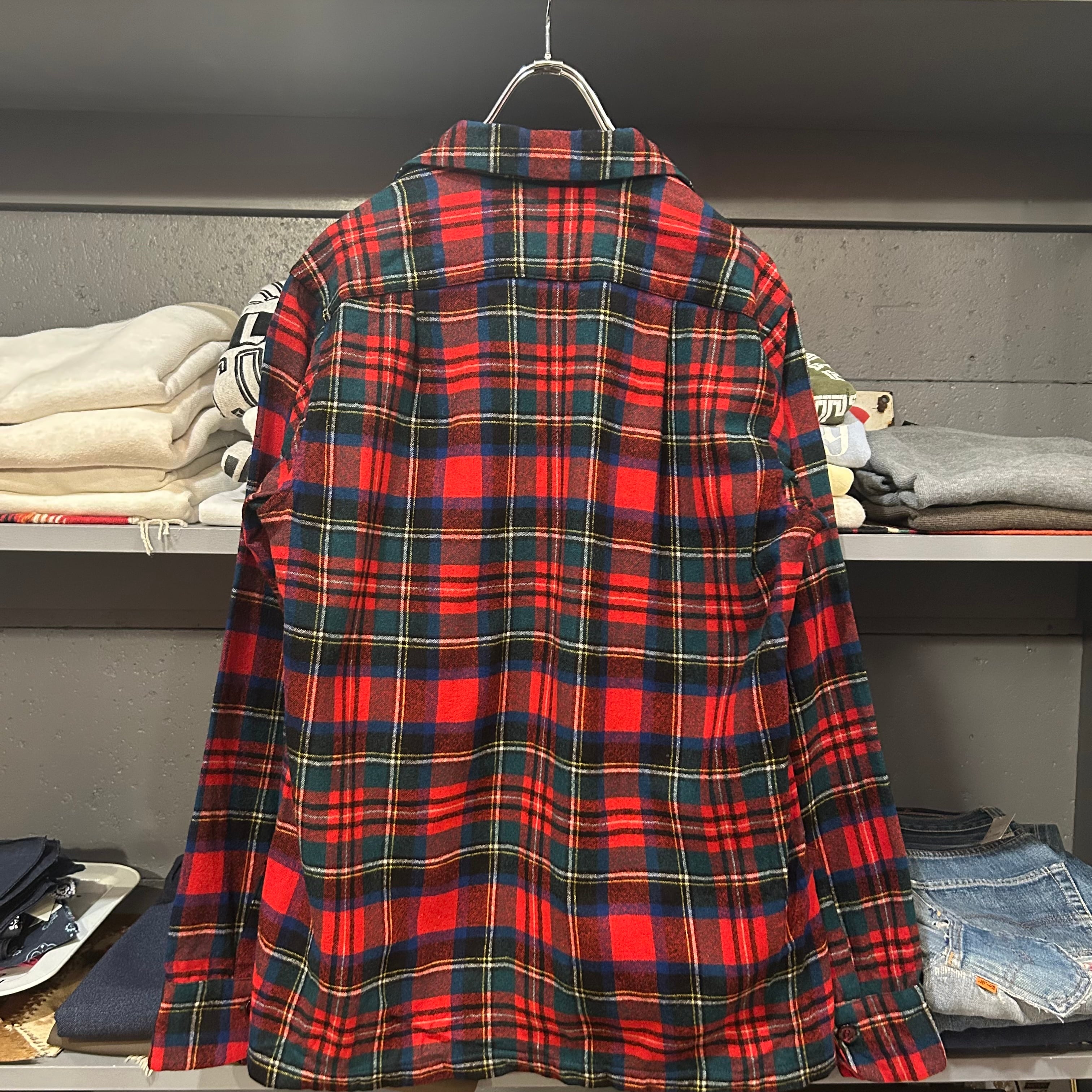 50s PENDLETON L/S Open Collar Wool Shirt | VOSTOK