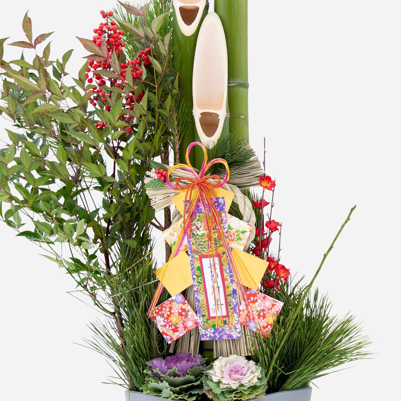 笑い竹門松 150cm（一対） | 門松専門店 えびす屋