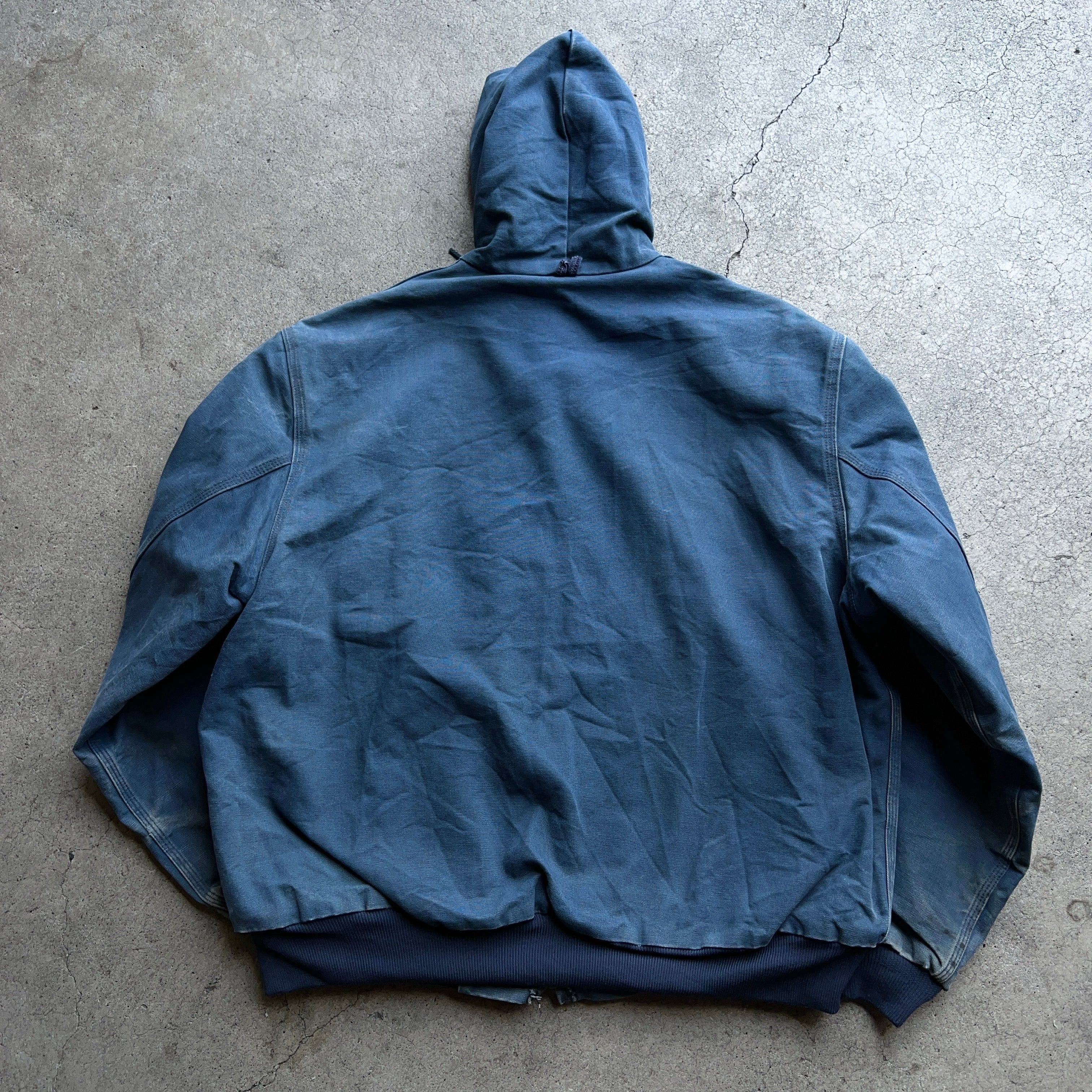 80's~90's Carhartt Active Jacket Fade Navy SIZE 2XL 80年代 90年代