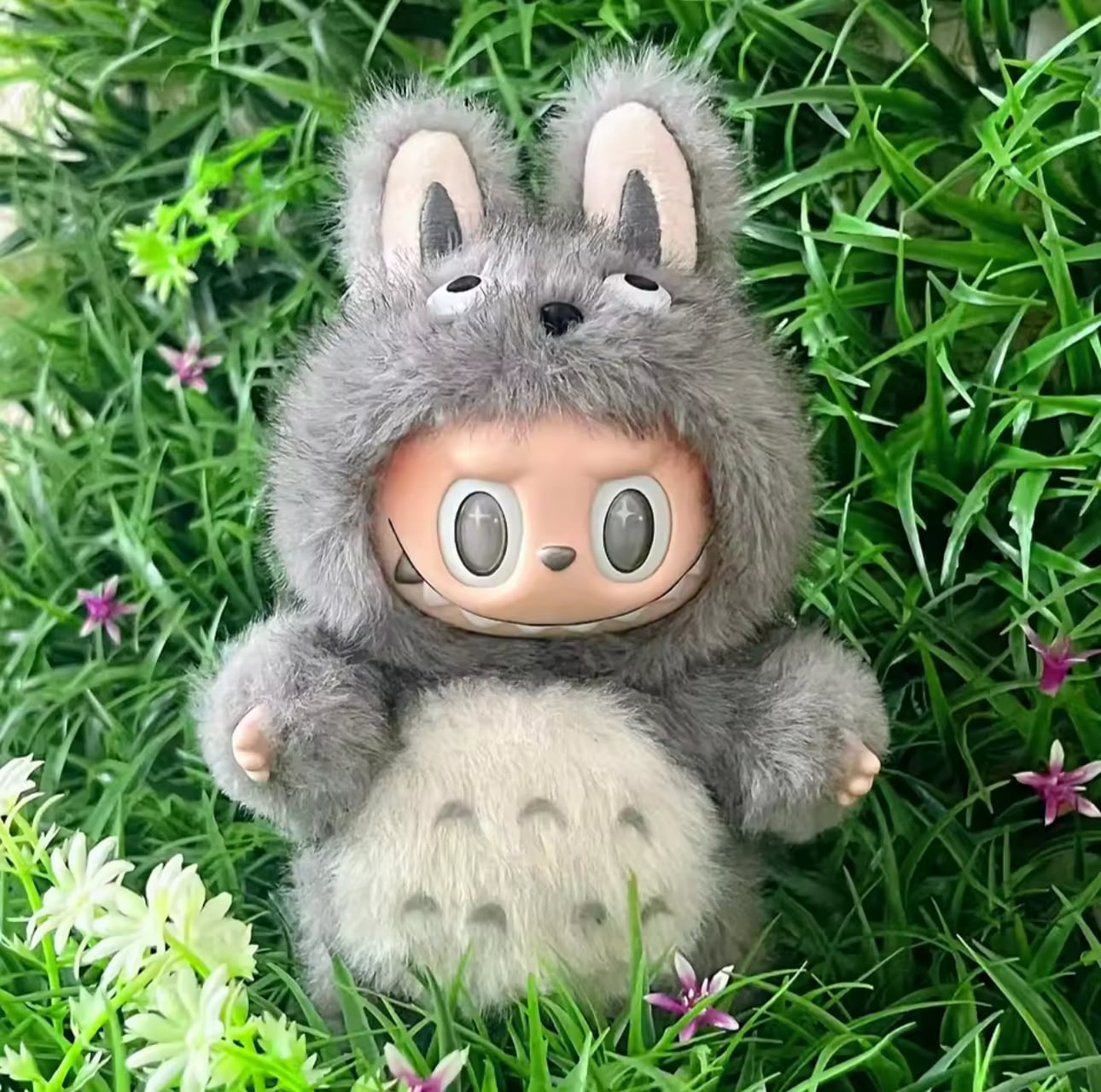 ラブブ（Labubu）ドール用 ふわふわトトロ風着ぐるみコスチューム