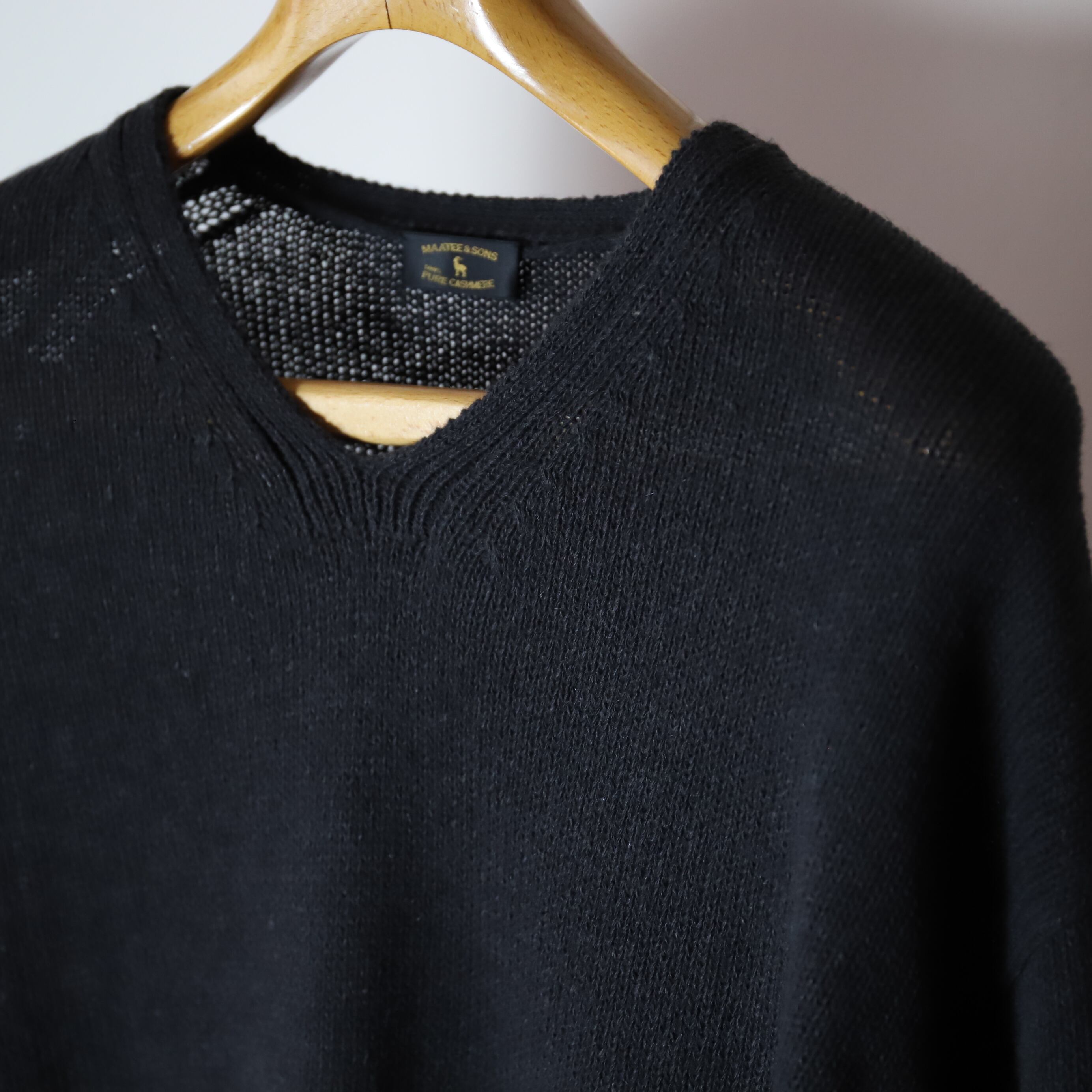 MAATEE&SONS / CASHEMERE/SABLE/MINK LOOSE V SWEATER | TIBETAN MARKET