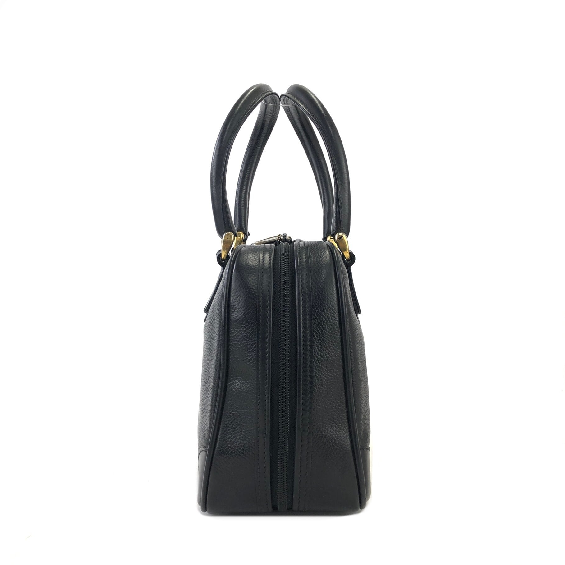 GUCCI グッチ GG型押し シュリンクレザー ミニボストン ハンドバッグ