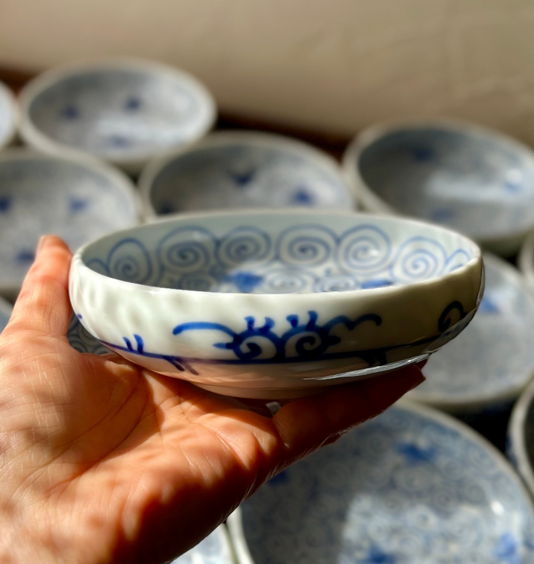 伊万里 染付皿 松に渦唐草 | 古家具古道具kuon