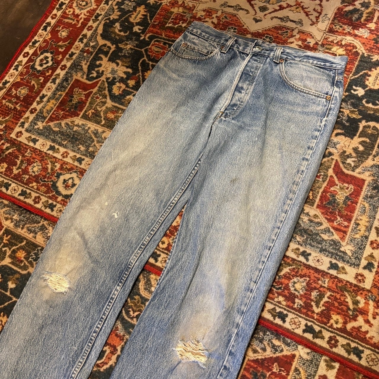 80s USA製 Levi's 501 ハチマル 後期 デニムパンツ W33 L36 W80cm