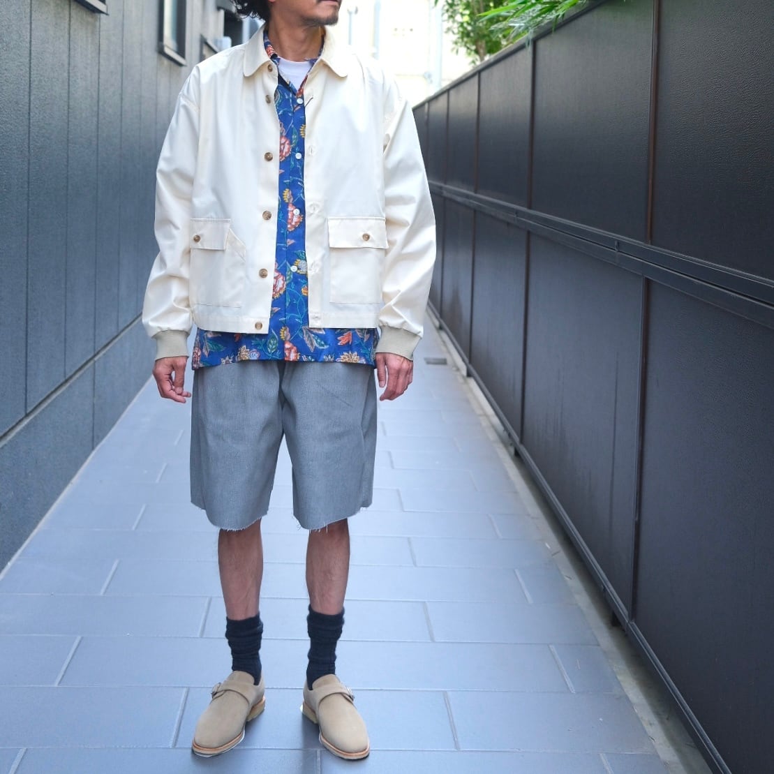 KENNETH FIELD(ケネスフィールド) /DRIVING JACKET 65/35 -OFF WHITE