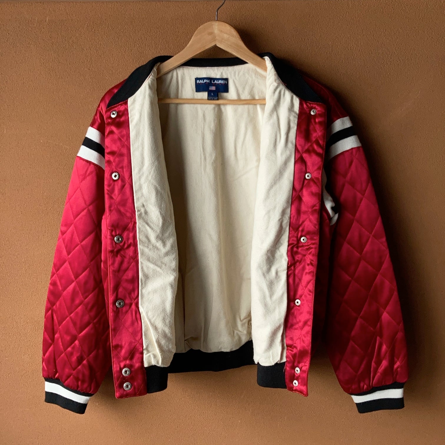 90's POLO SPORT by RALPH LAUREN キルティングサテンスタジャン USA製