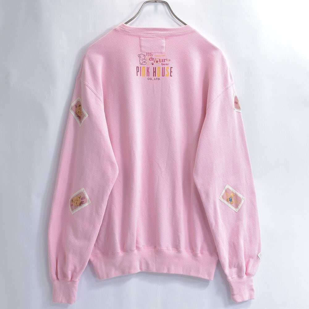 90s 日本製 PINK HOUSE ピンクハウス クマさん刺繍 デザイン