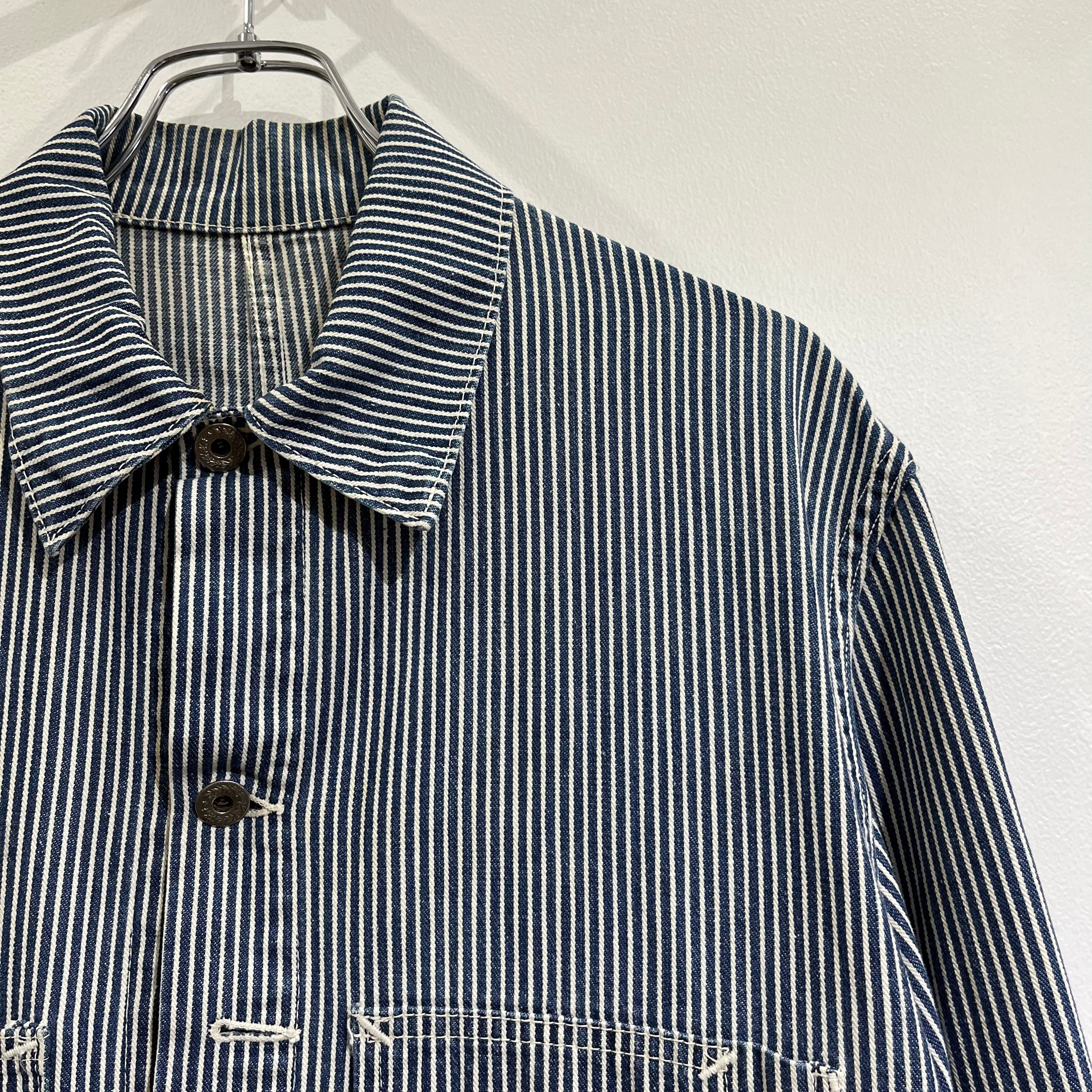 40s WWⅡ Hickory Coverall Laurel Button 40年代 ヒッコリー