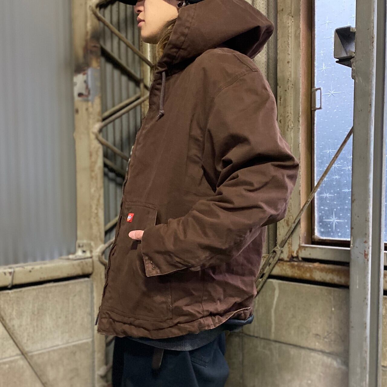 Dickies ディッキーズ フード付き コットンワークジャケット メンズL
