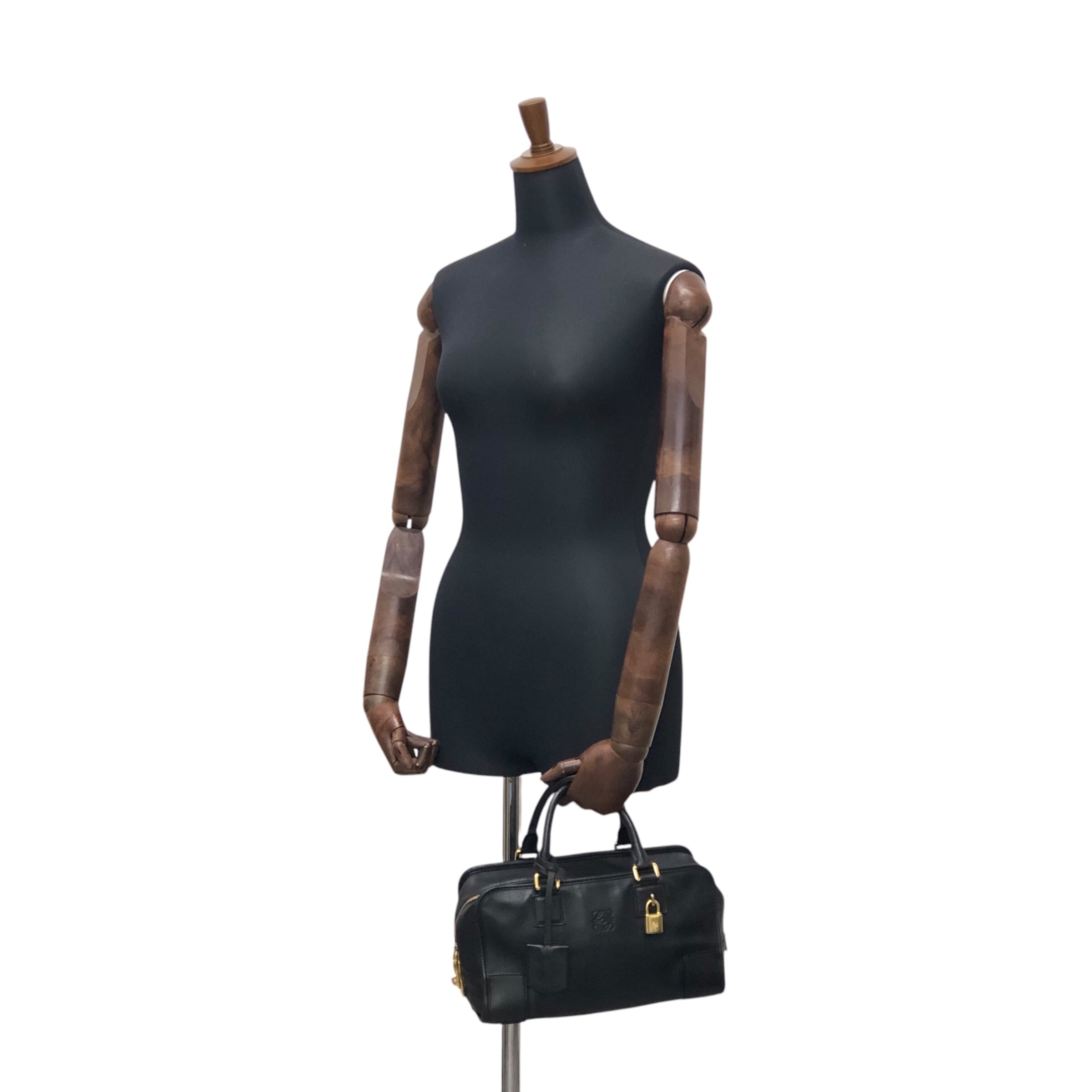 LOEWE ロエベ アマソナ28 ハンドバッグ 2WAY ブラック アナグラム