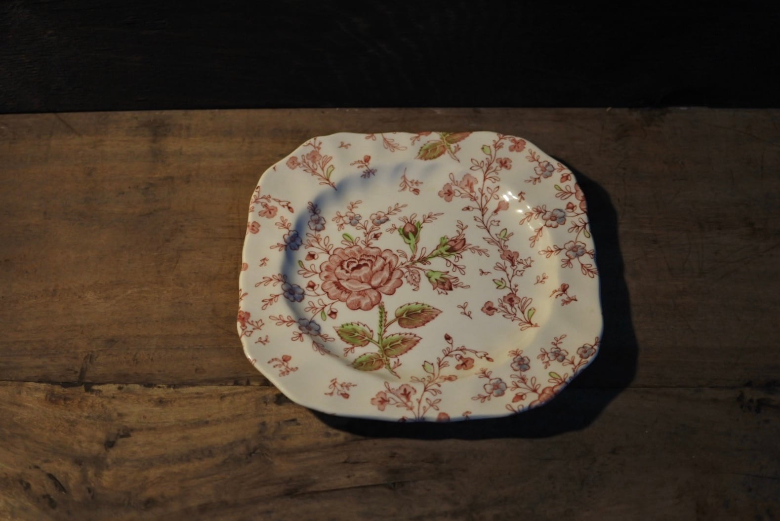 英国製 Johnson Brothers Rose Chintz Bowl ジョンソンブラザーズ 平皿