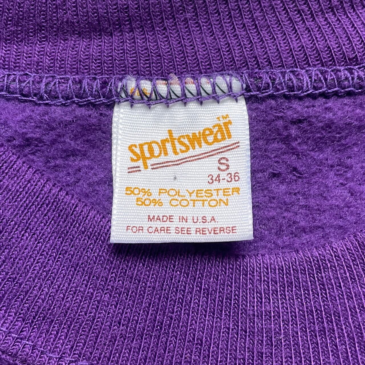 80年代 USA製 sportswear プリントスウェットシャツ BAND レディースXS