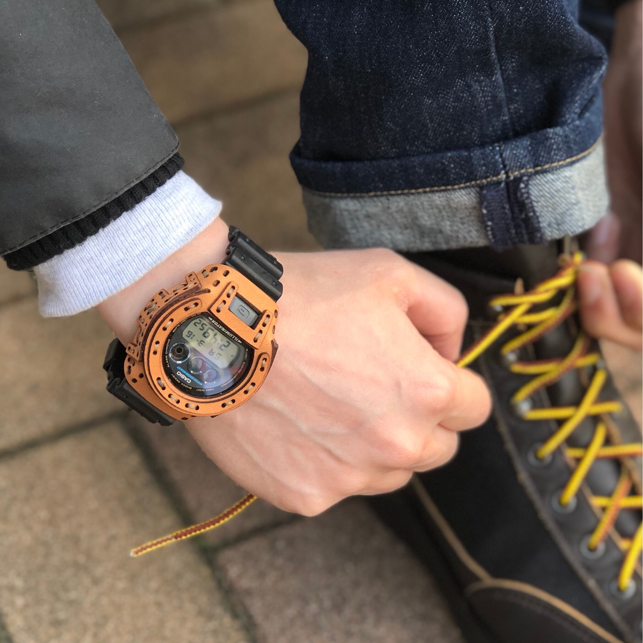 Custom leather case for DW-6900 | armadillo leather works