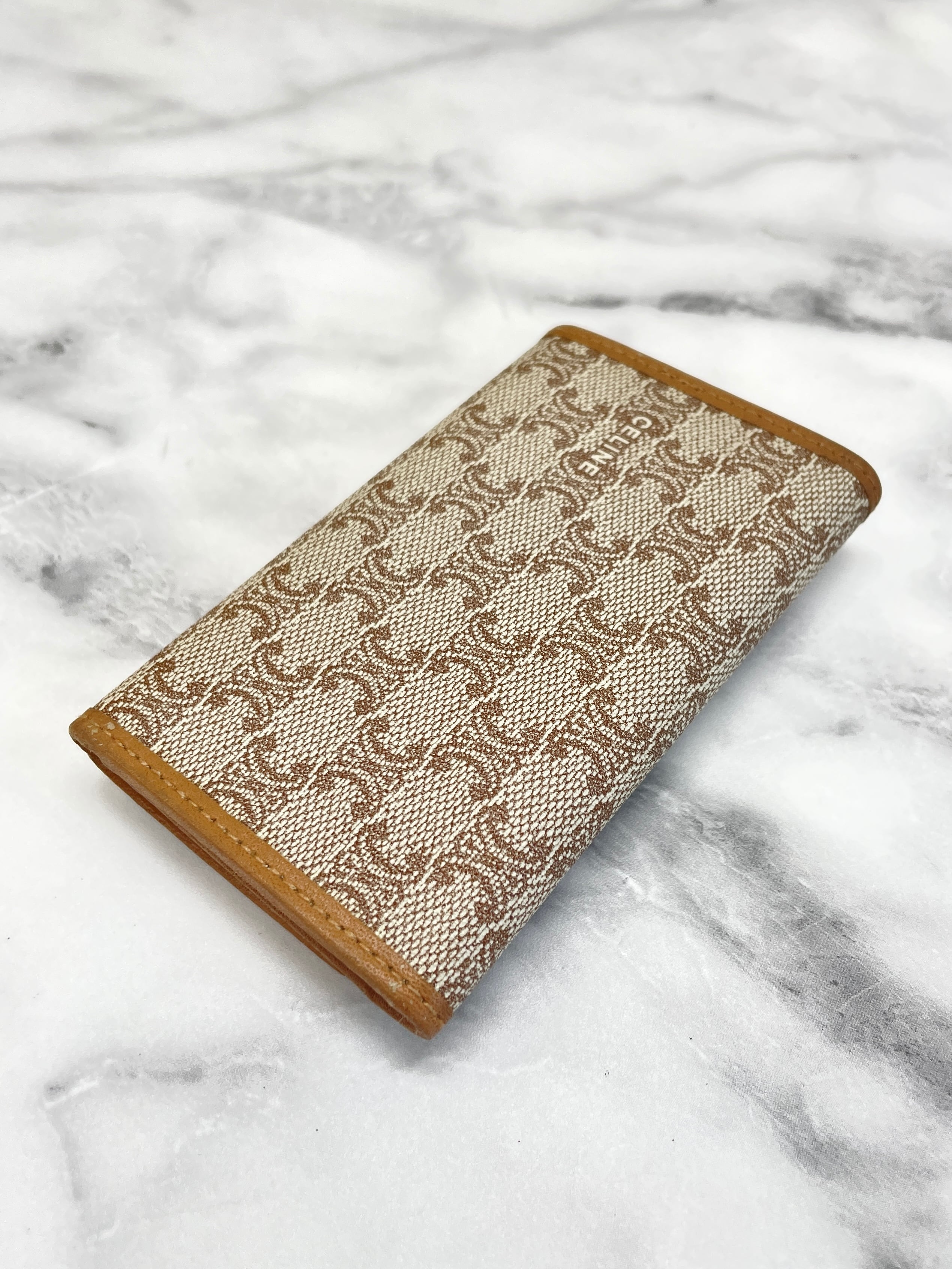 CELINE セリーヌ マカダム トリオンフ PVC×レザー 6連 キーケース