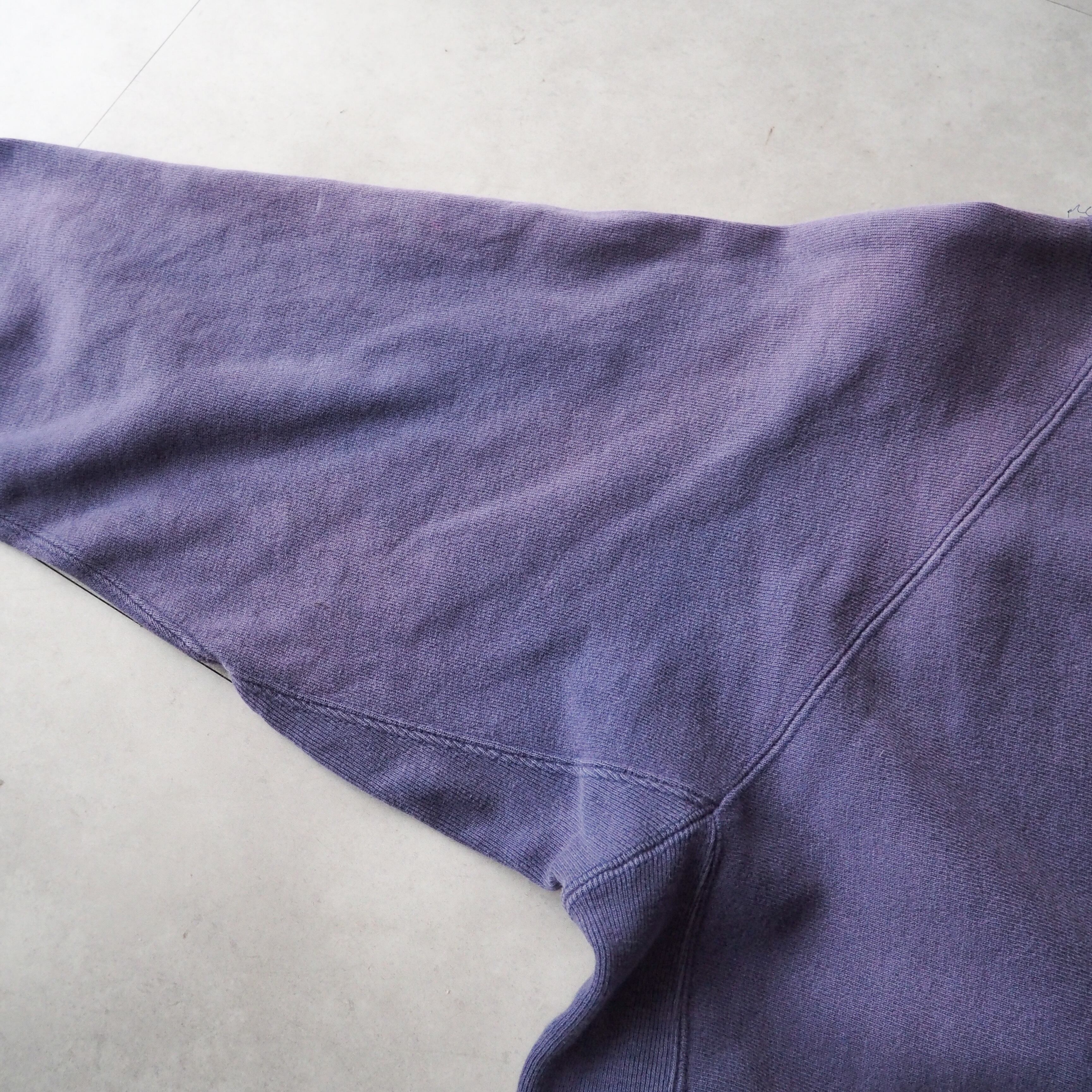 90s “REVERSE WEAVE” ナス紺 ネイビー鬼フェード モックネック