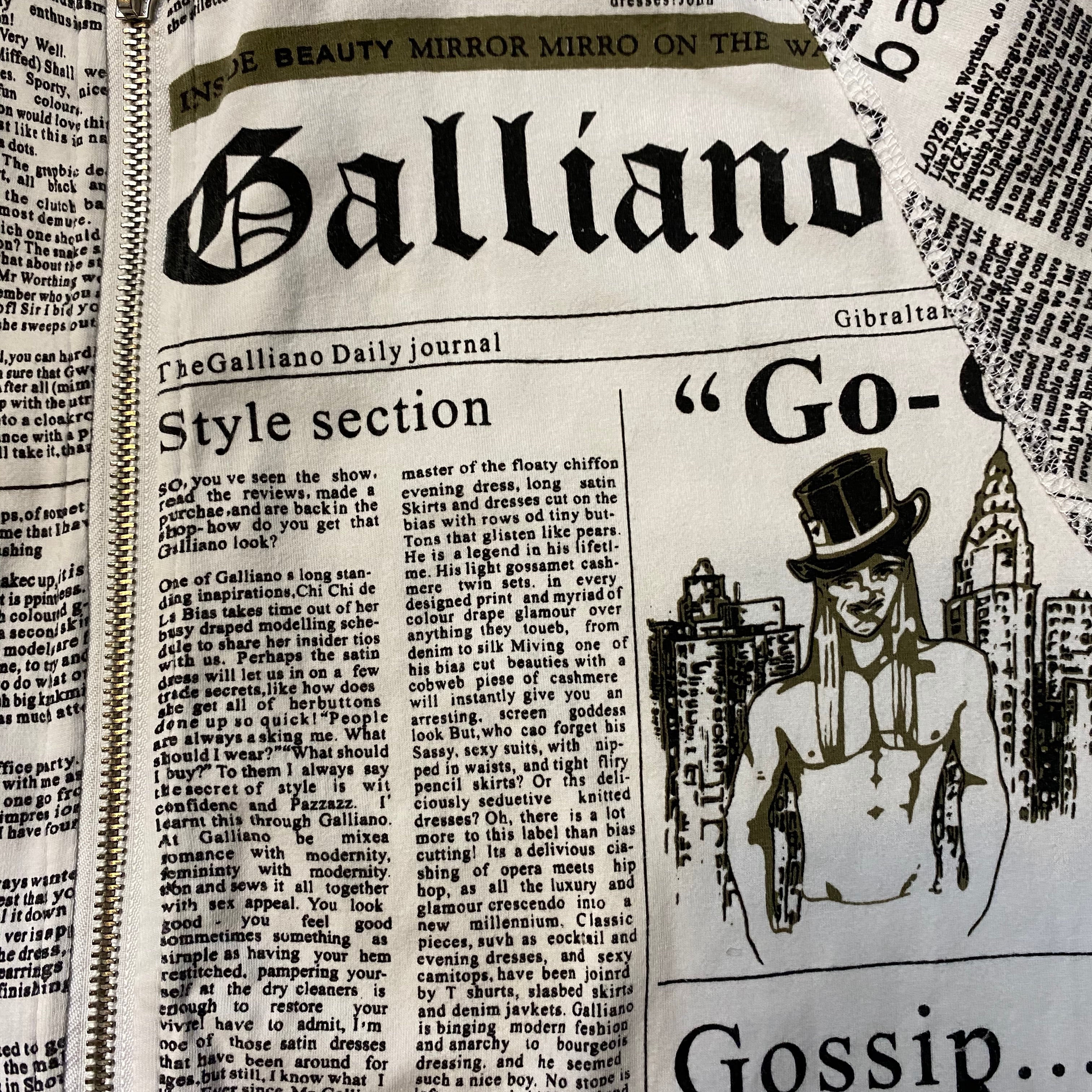 JOHN GALLIANO newspaper pattern parka | NOIR ONLINE