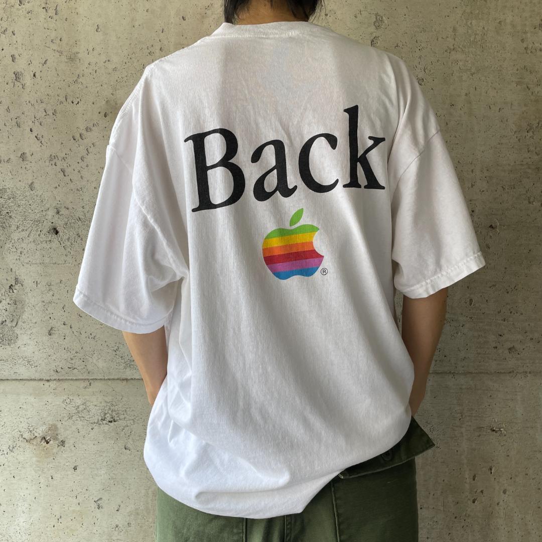 Tシャツ 90s Apple アップル Mac Back 企業 レインボー | ビンテージ