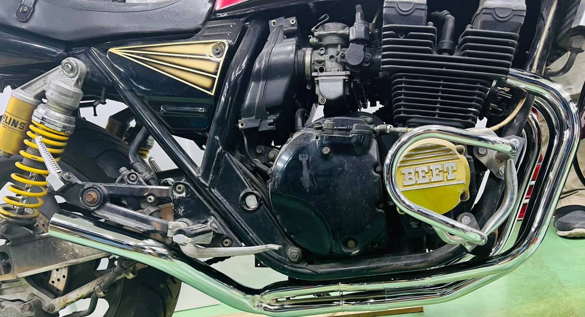 音の戦国 猪武者シリーズ XJR400 4HM 月光管 メッキ サイレンサー