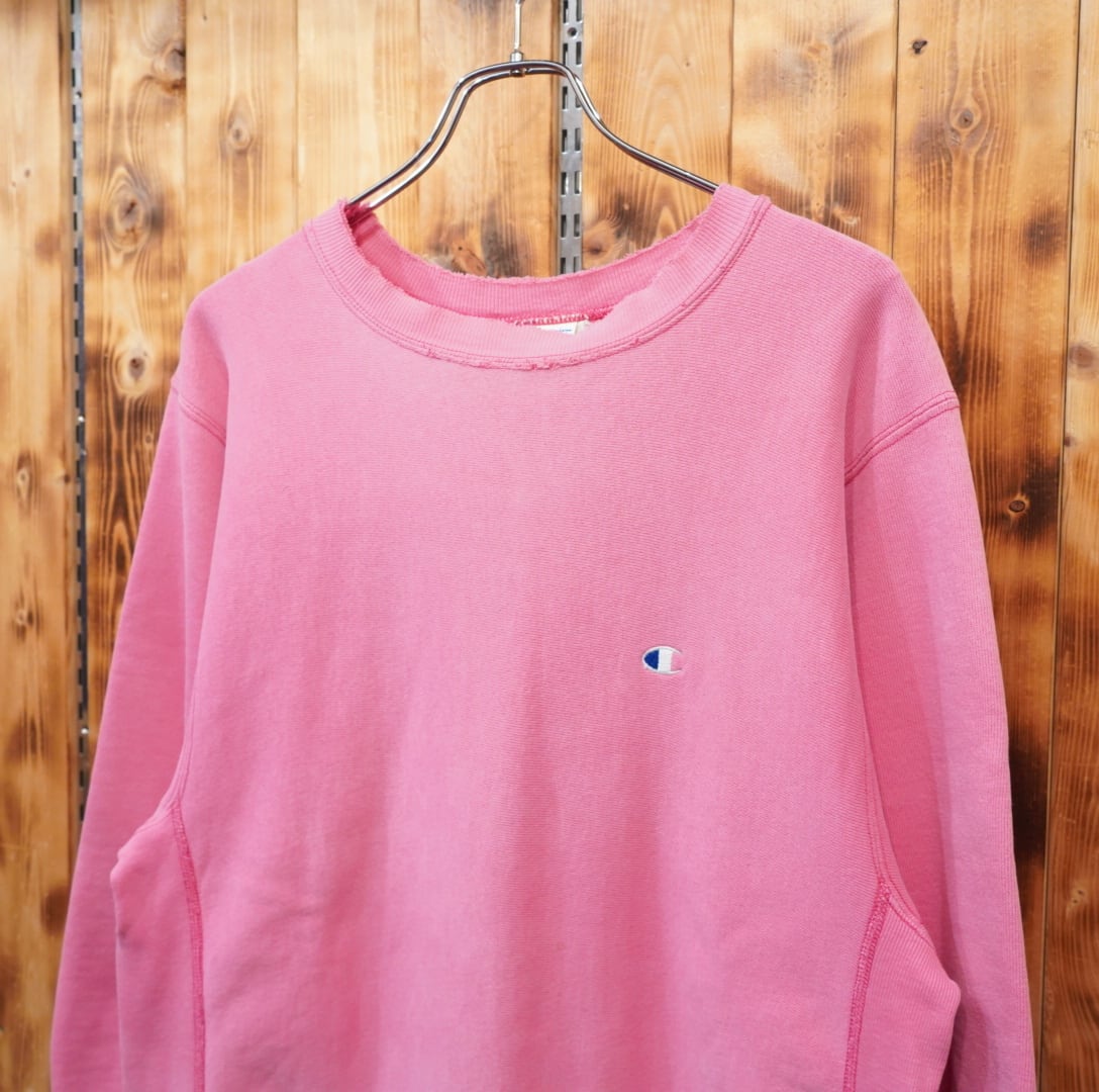 80s champion トリコタグ reverse weave ピンク L/チャンピオン