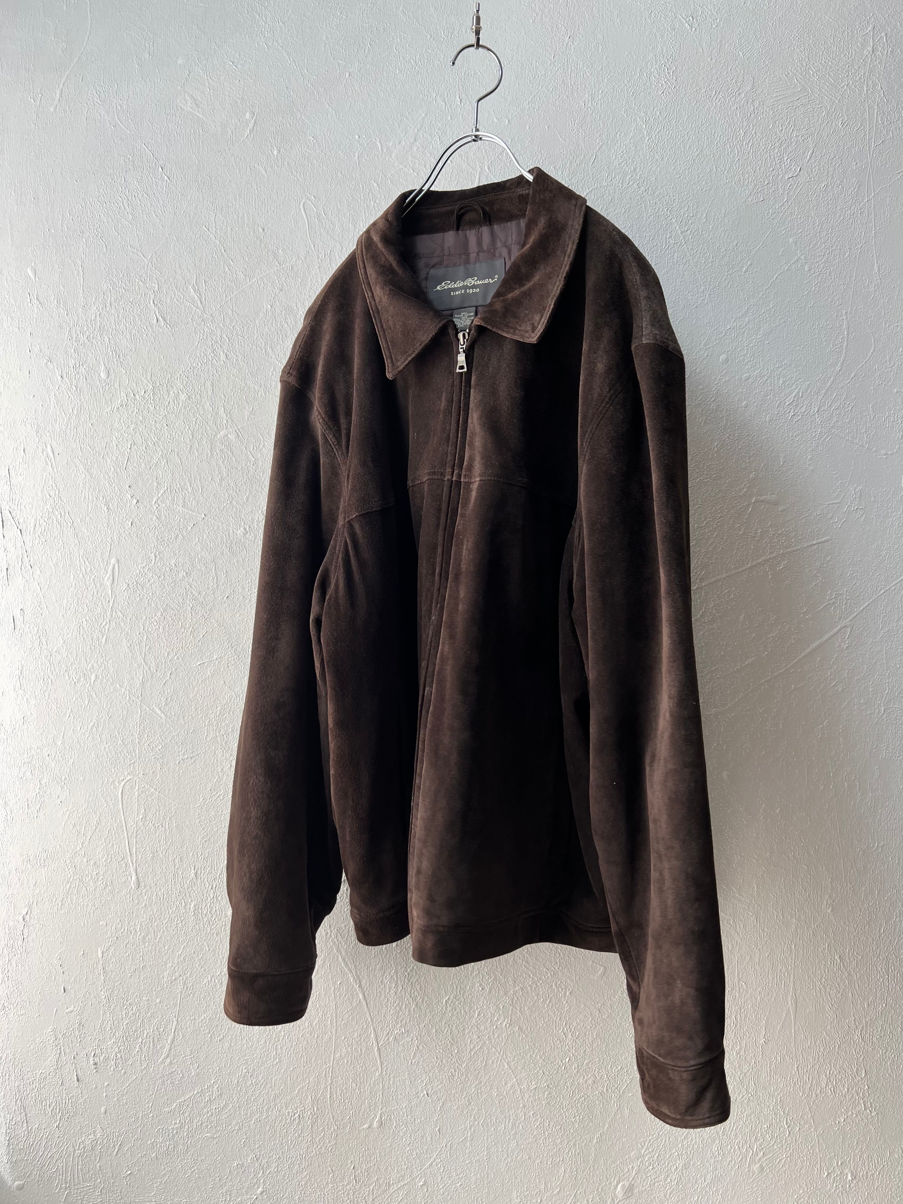 unisex】”Eddie Bauer” suede LEATHER jacket | SISON