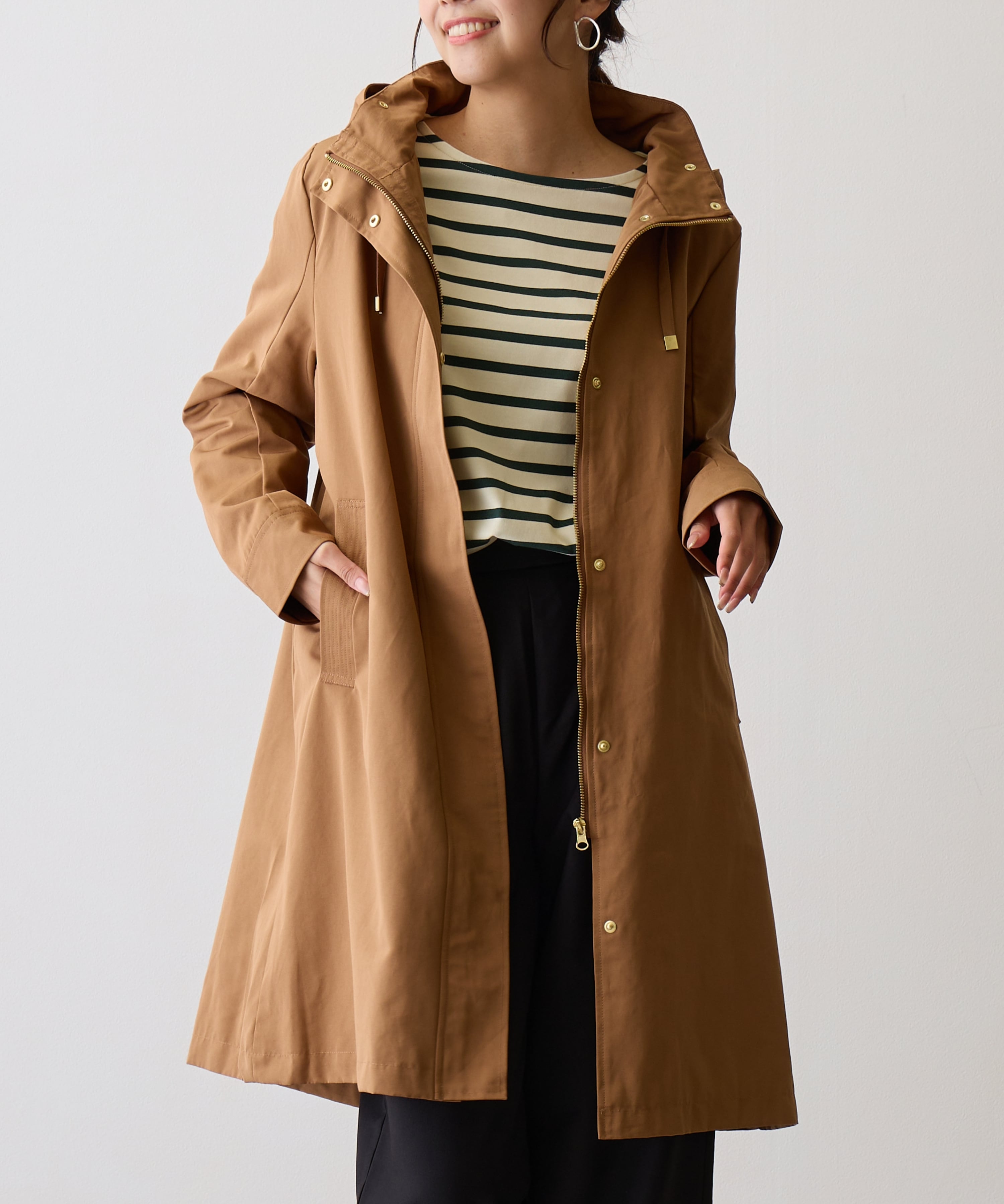 No.23501 グログランロングコート Mocha | エルキカク